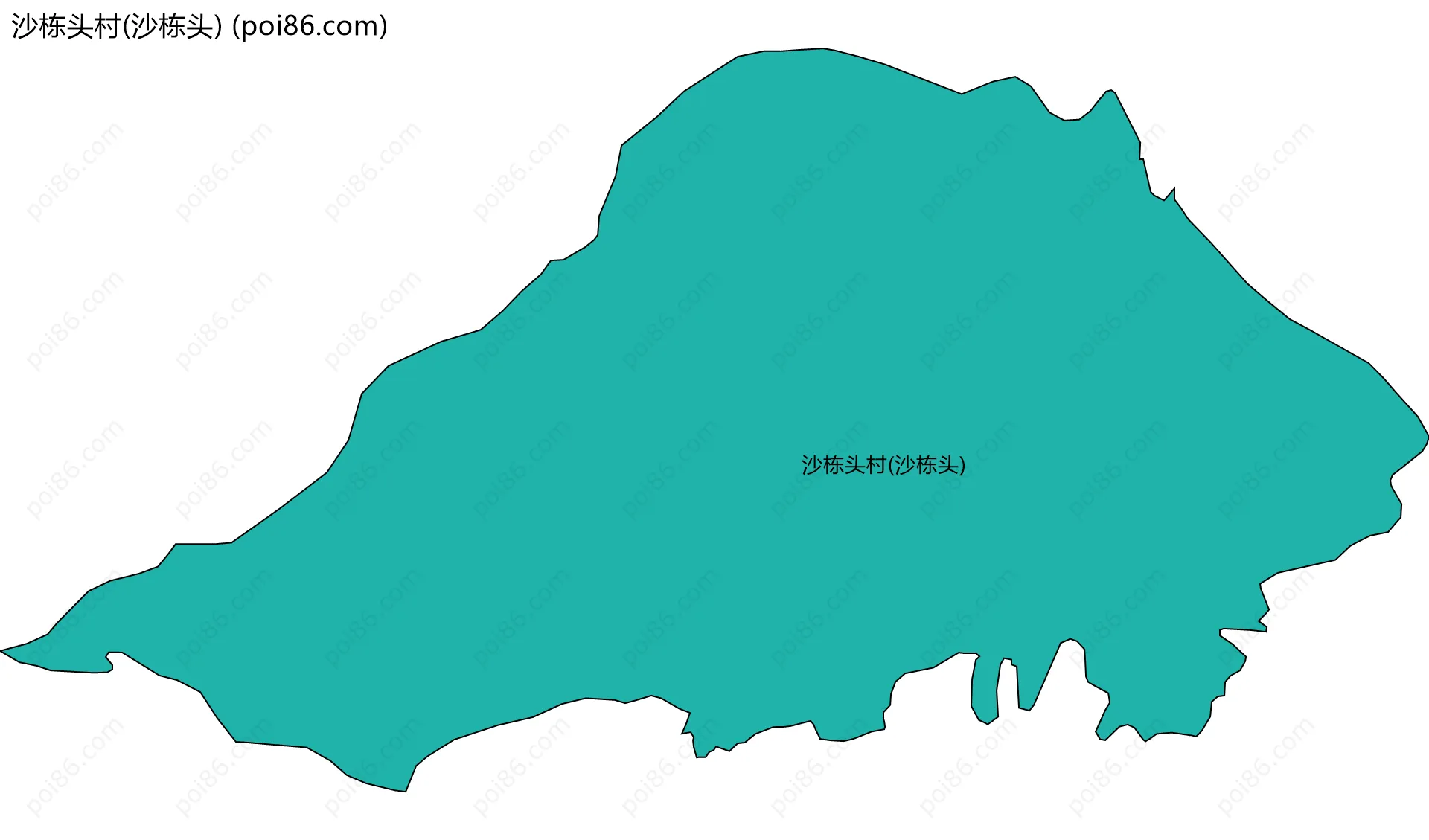 沙栋头村(沙栋头)边界地图