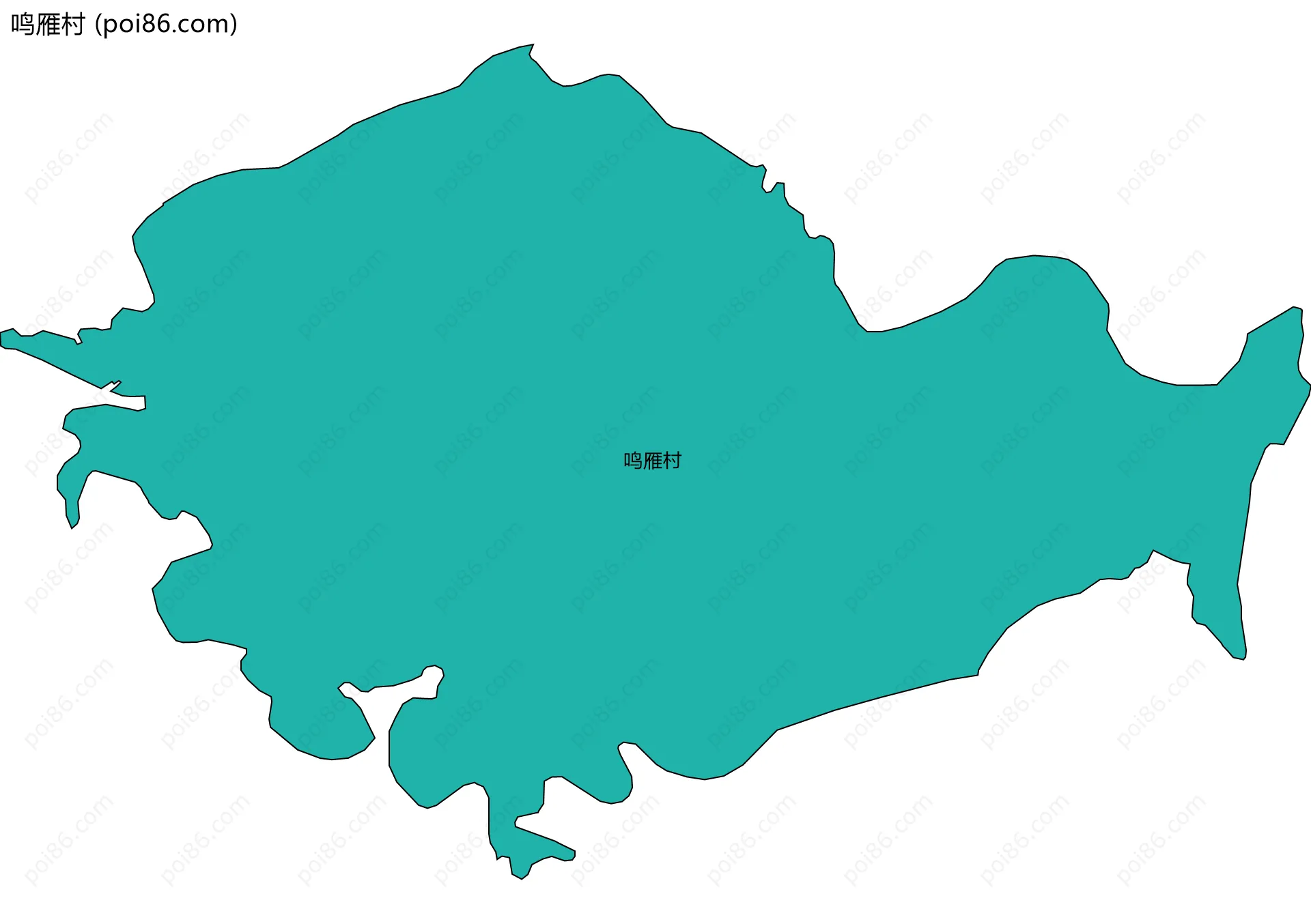 鸣雁村边界地图
