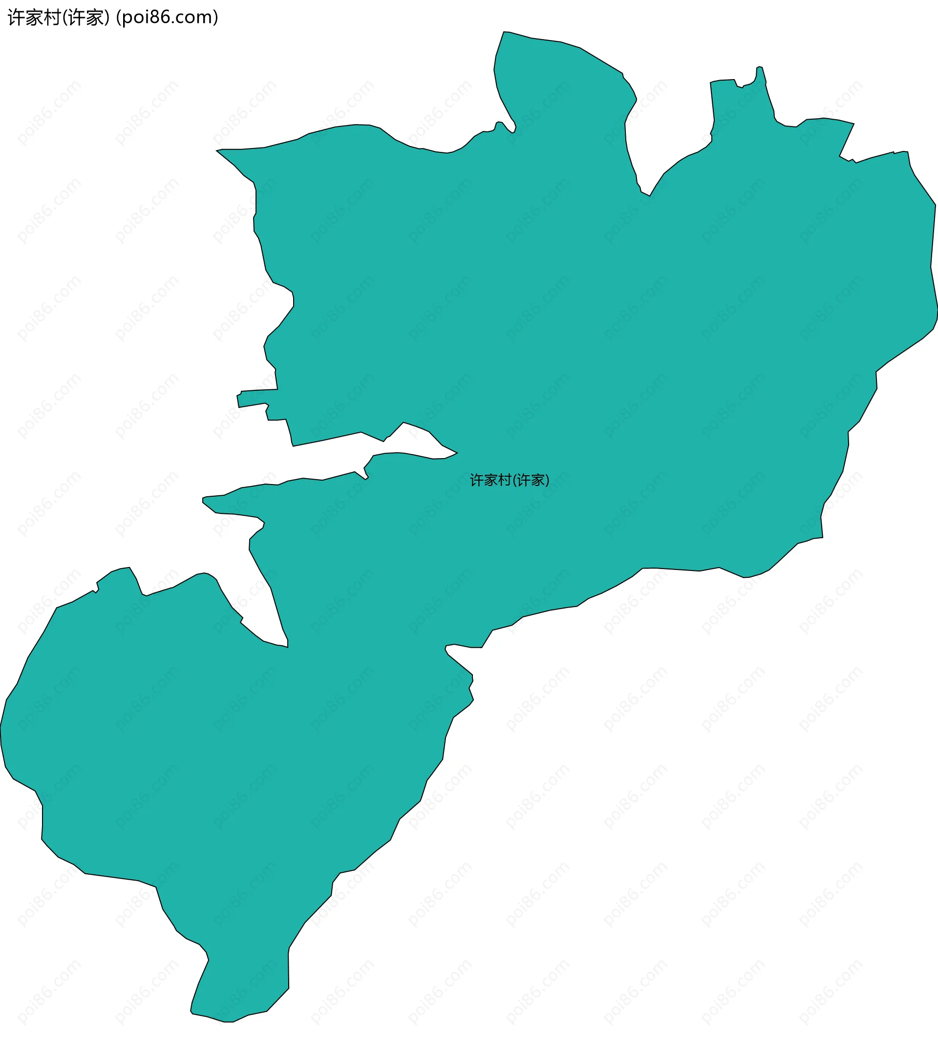 许家村(许家)边界地图