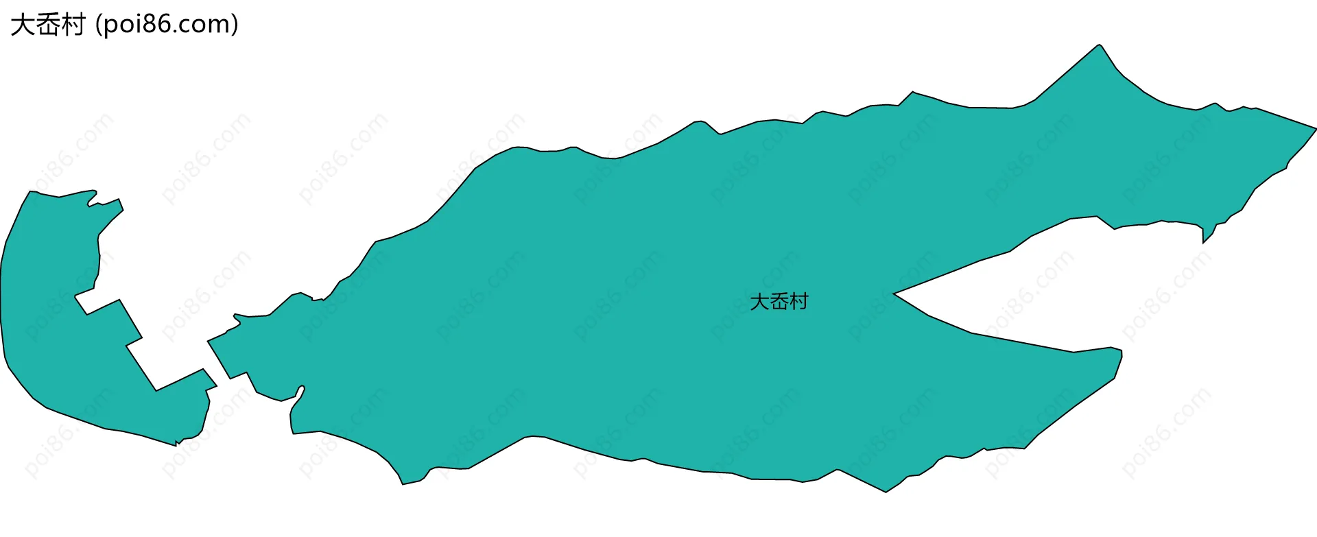 大岙村边界地图