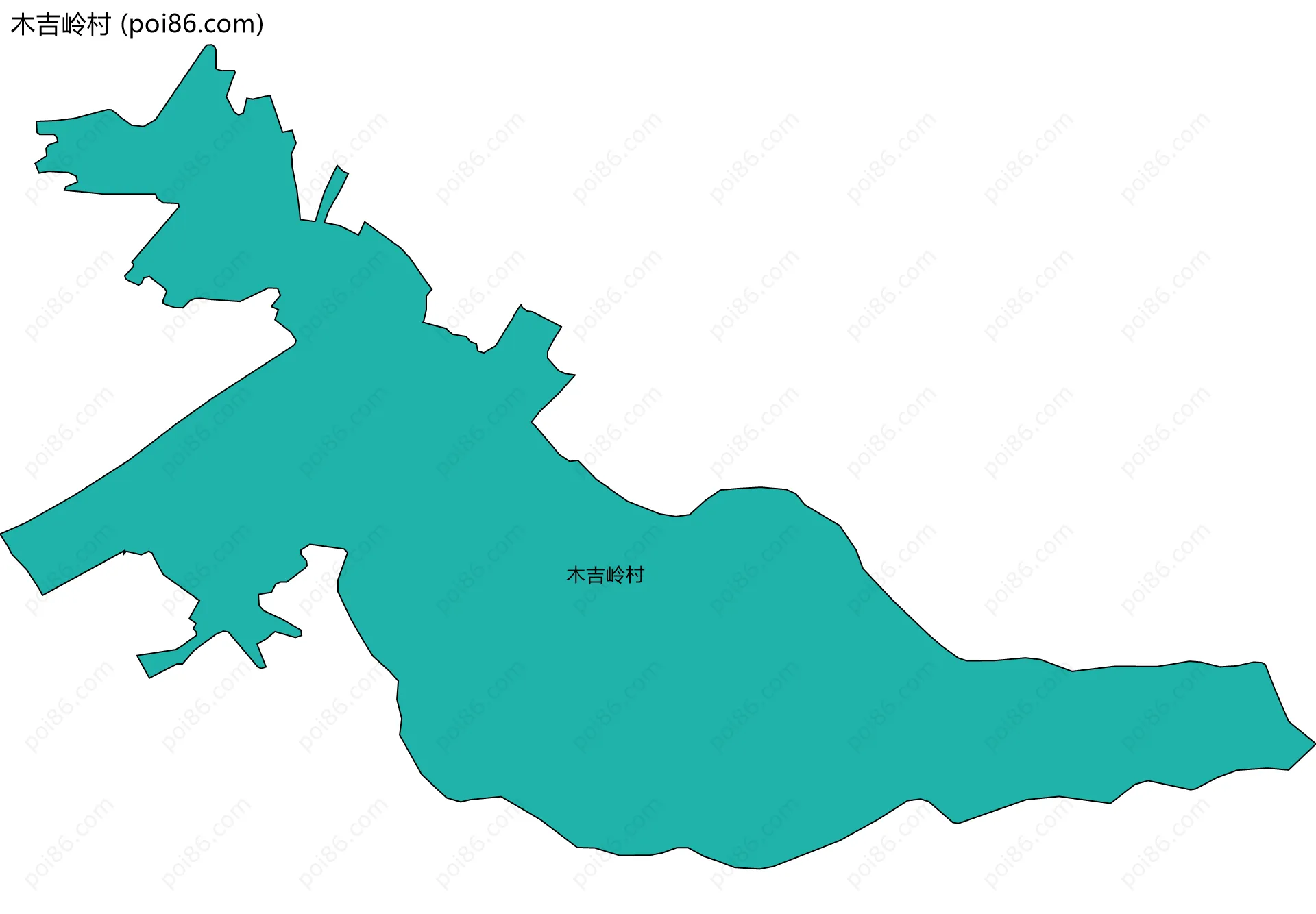 木吉岭村边界地图