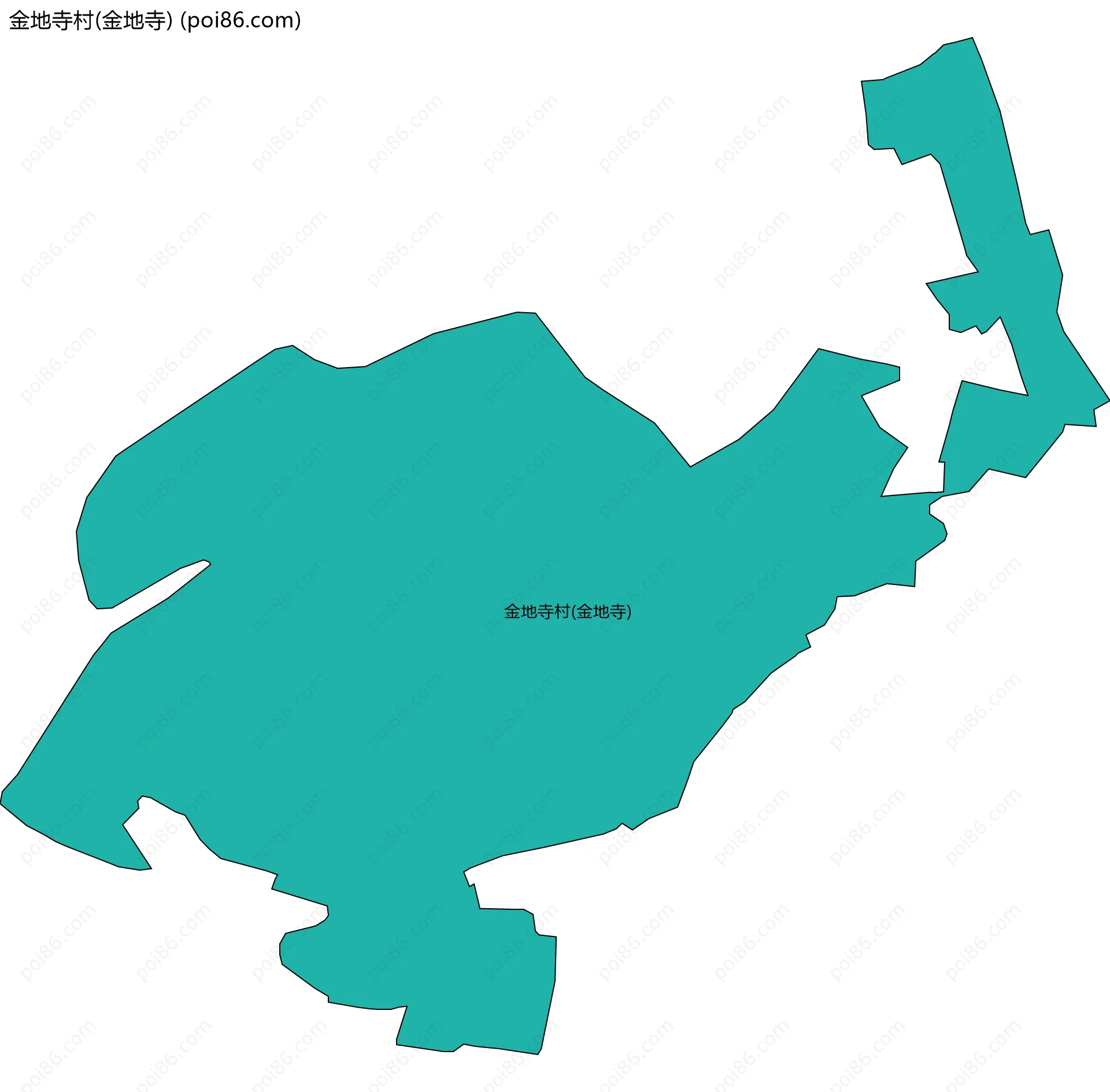 金地寺村(金地寺)边界地图