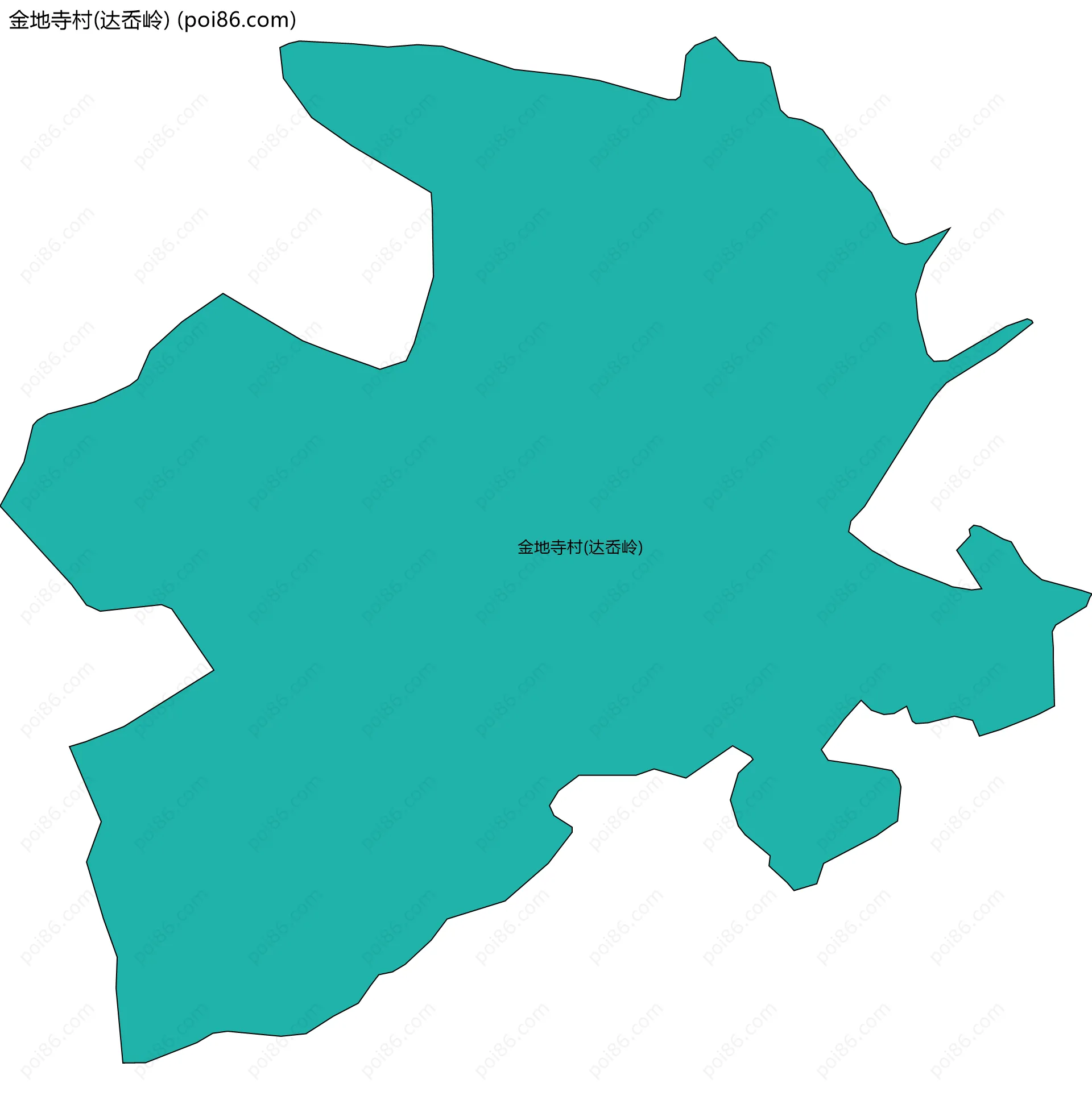 金地寺村(达岙岭)边界地图