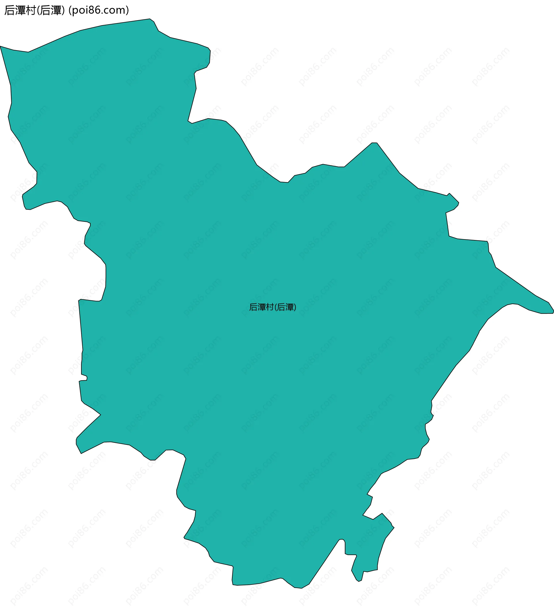 后潭村(后潭)边界地图