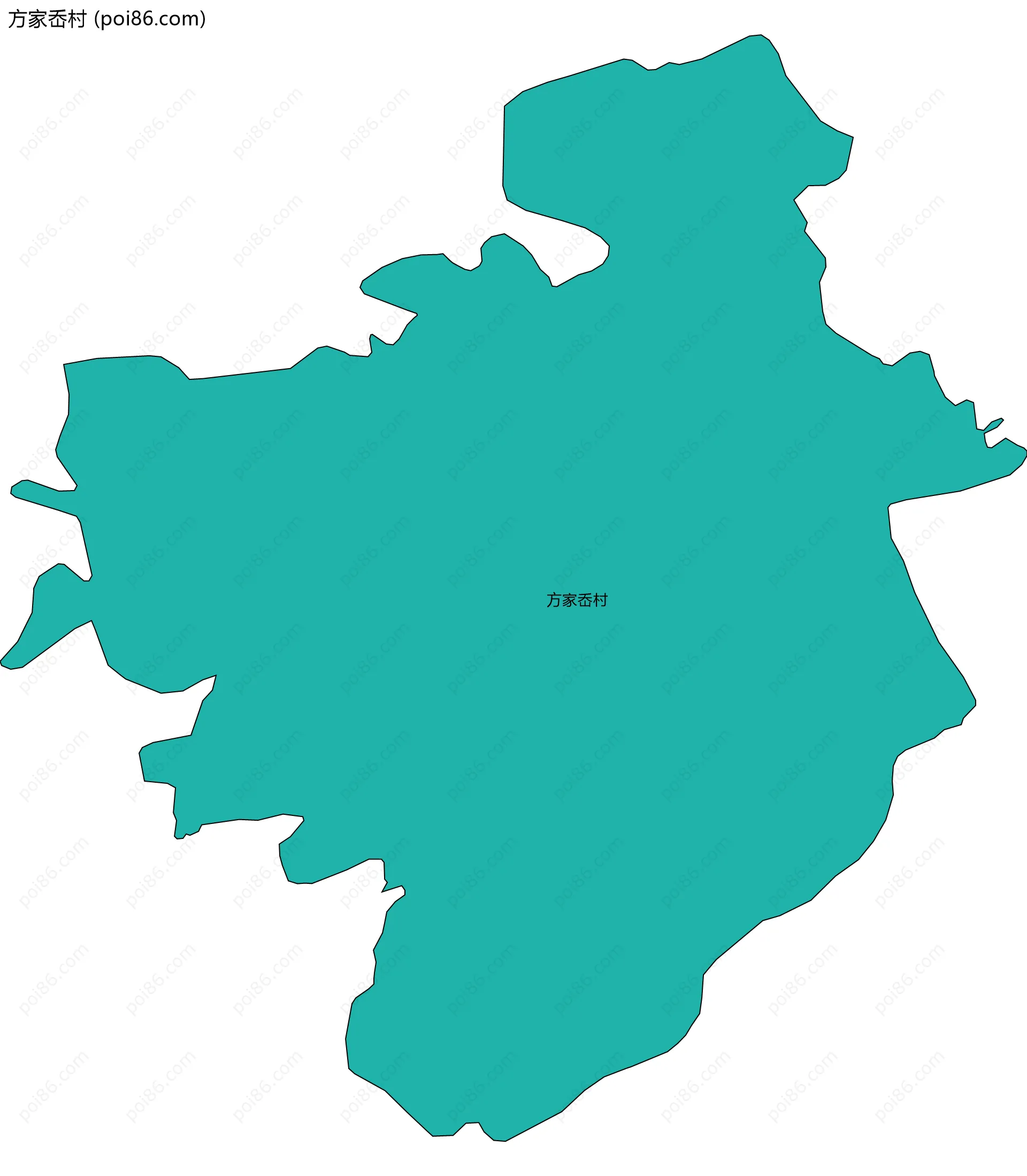 方家岙村边界地图