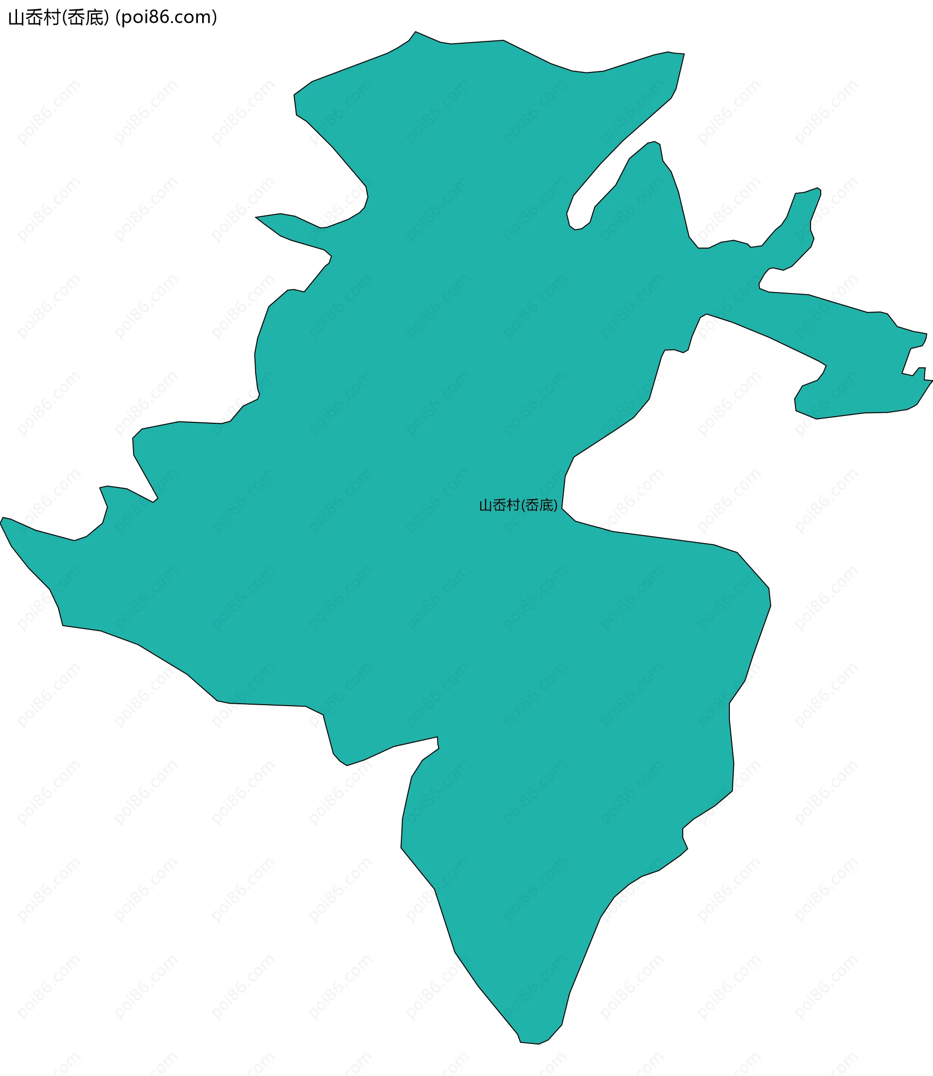 山岙村(岙底)边界地图