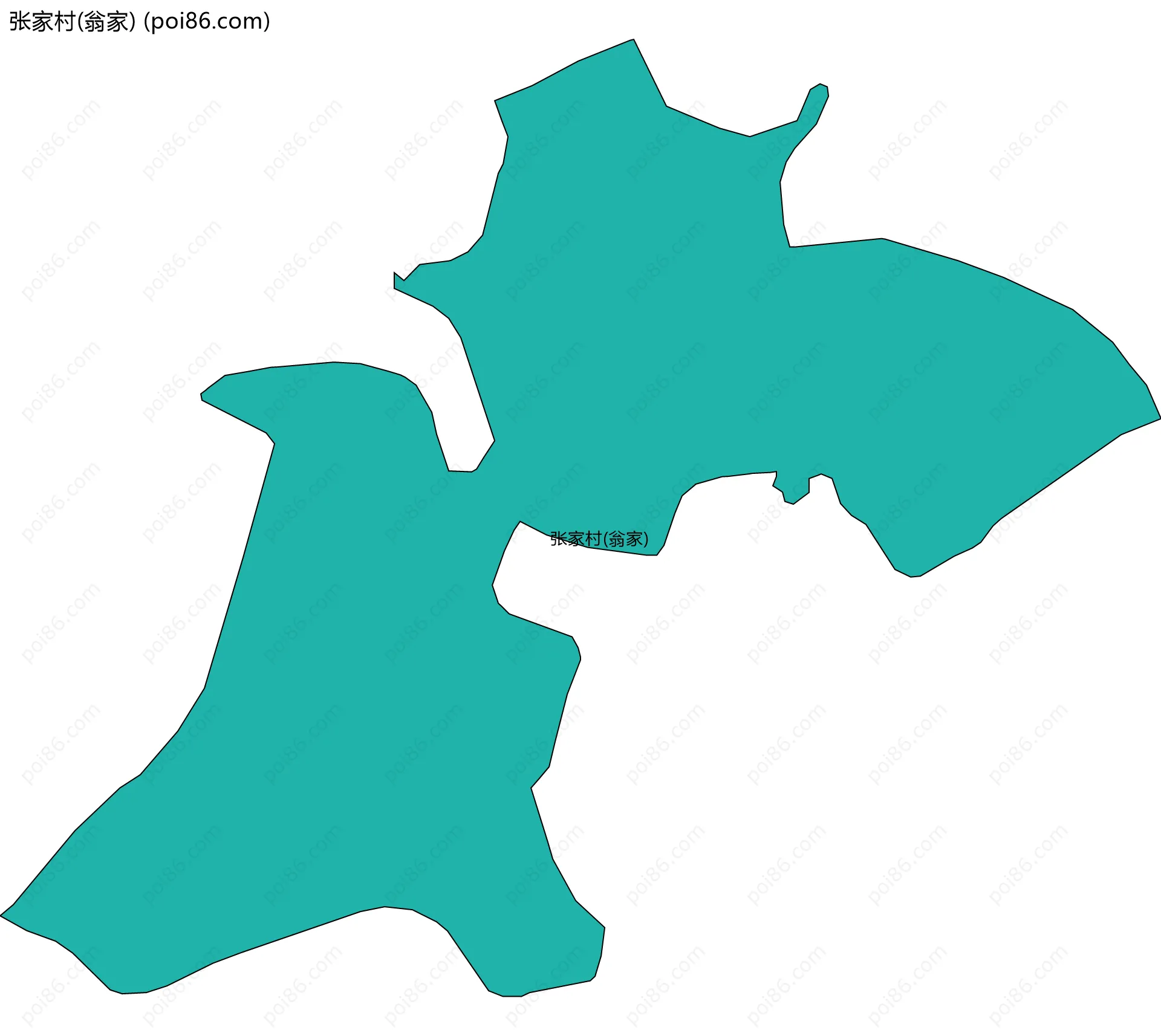 张家村(翁家)边界地图