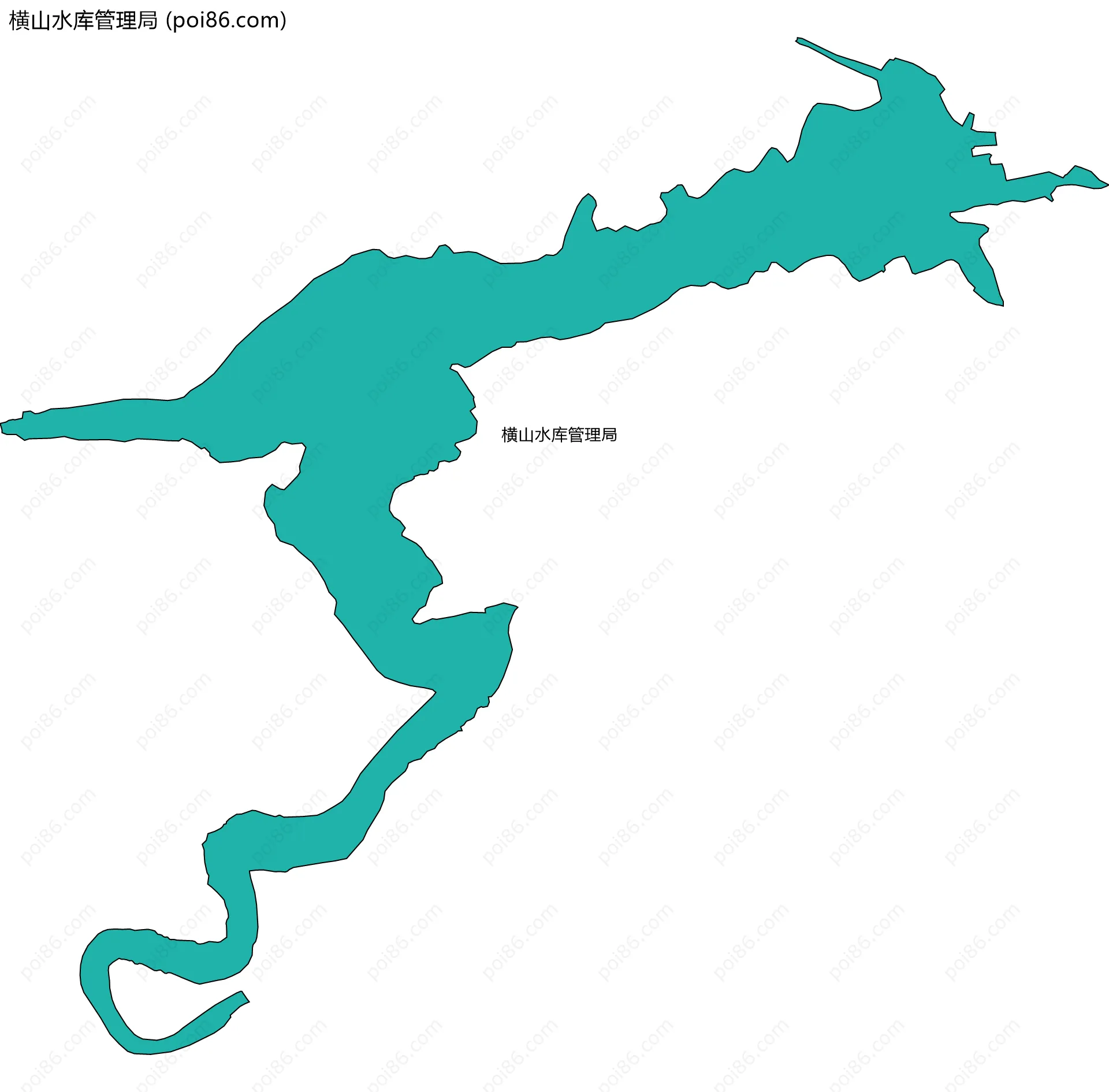 横山水库管理局边界地图