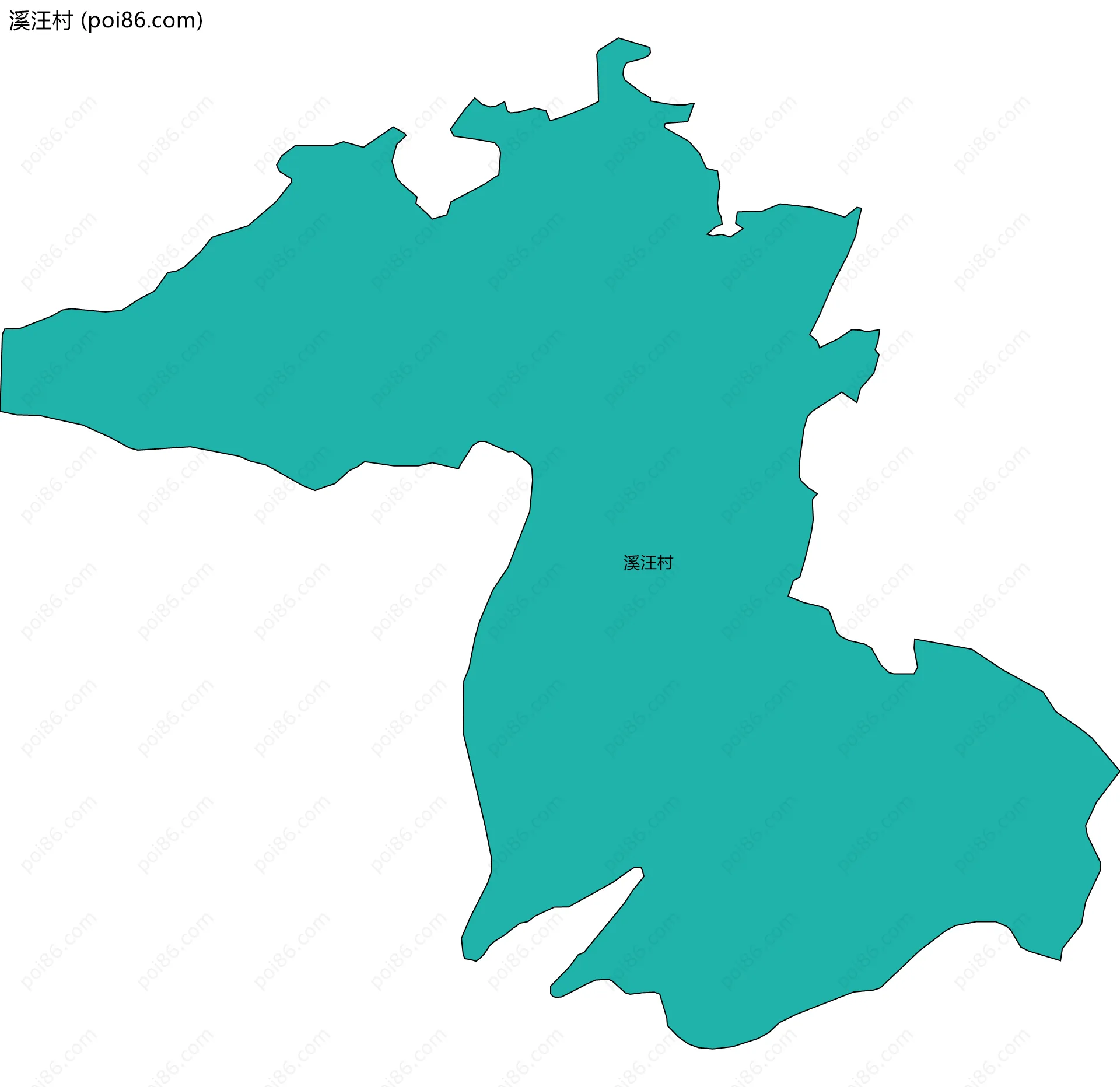 溪汪村边界地图