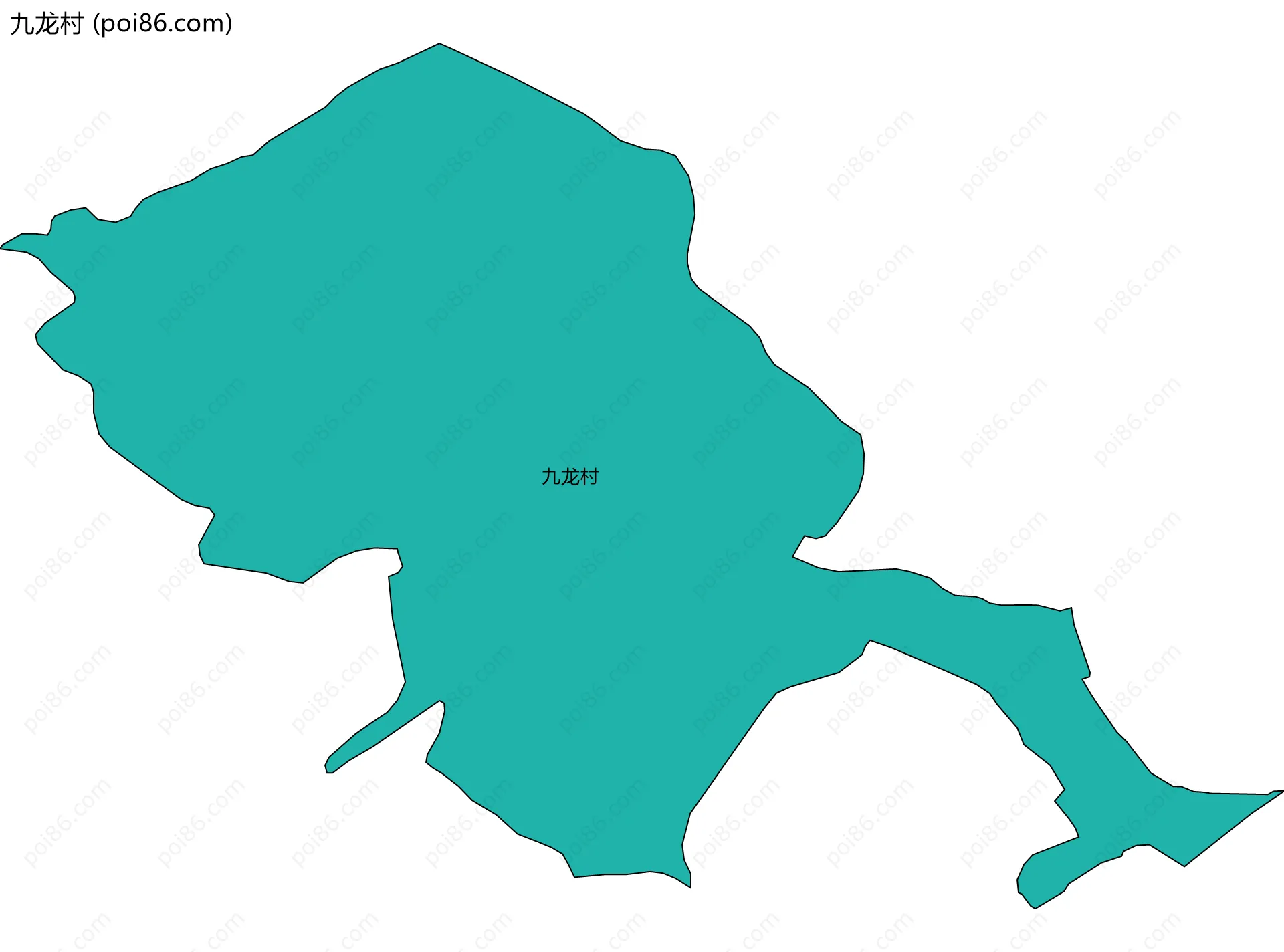 九龙村边界地图