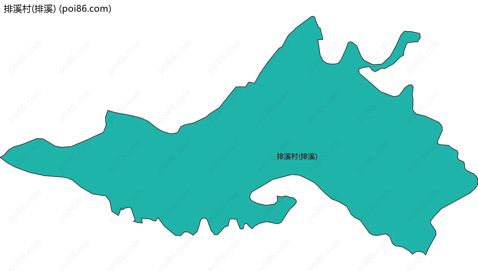 排溪村(排溪)边界地图