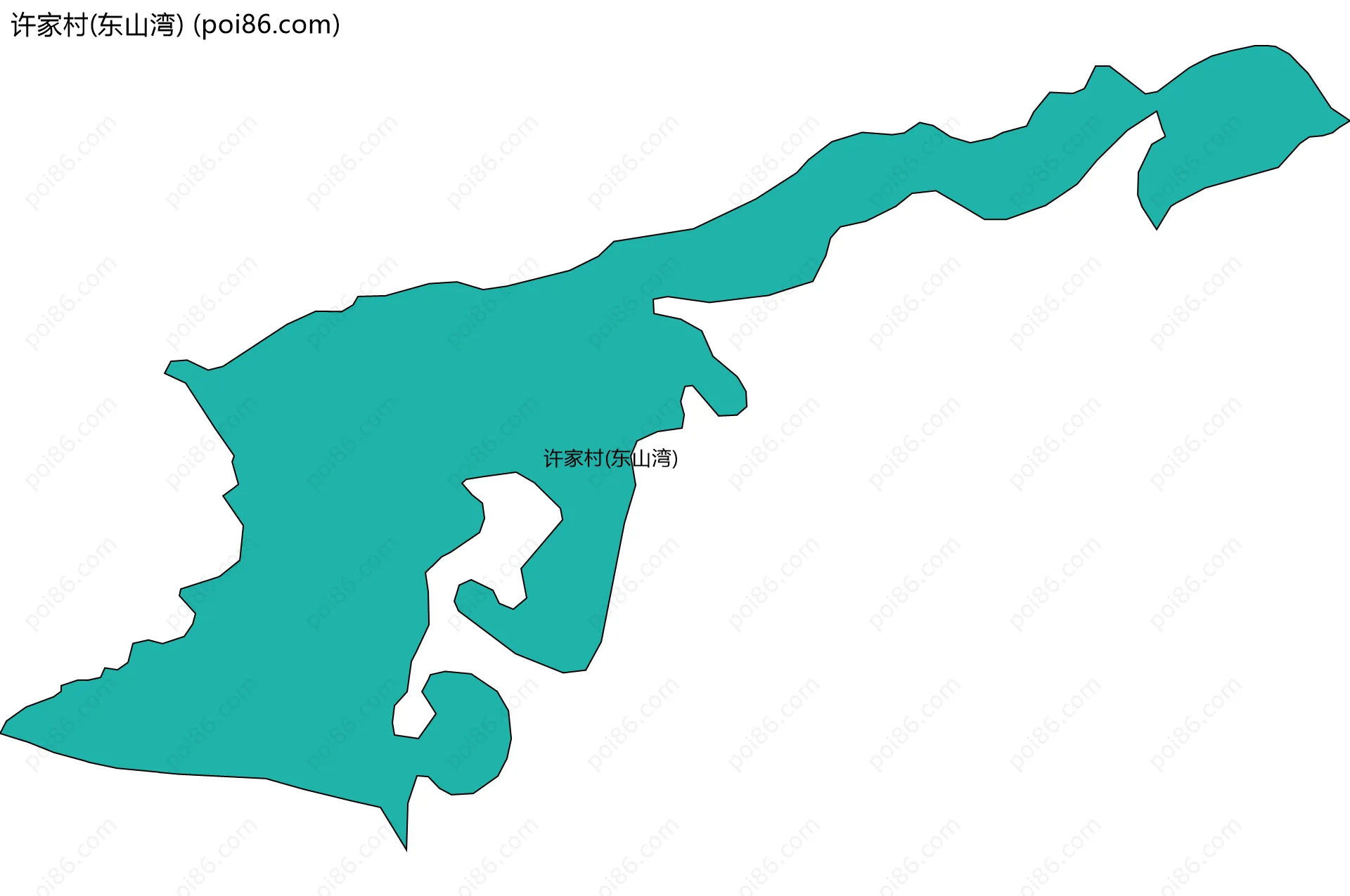 许家村(东山湾)边界地图