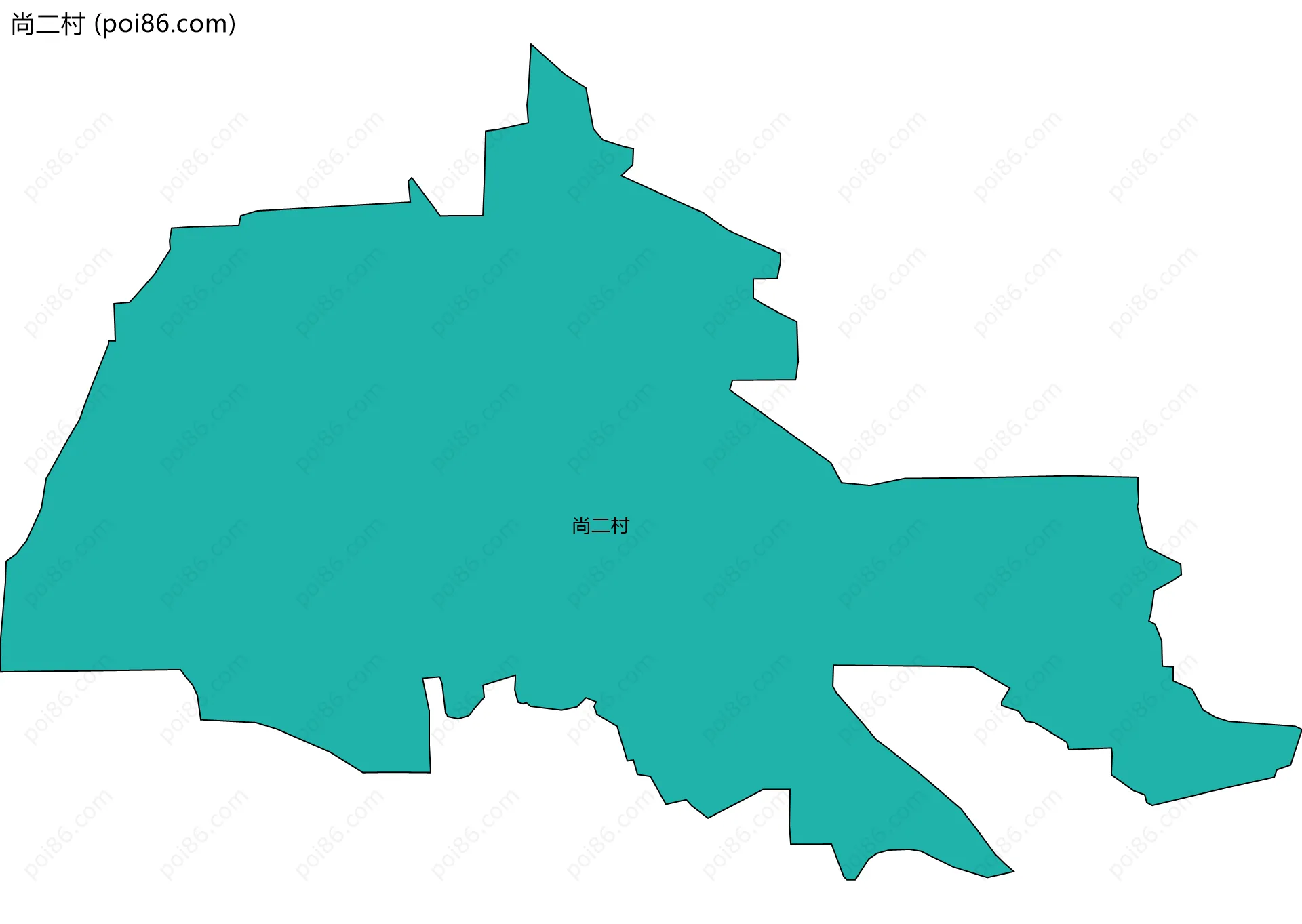 尚二村边界地图