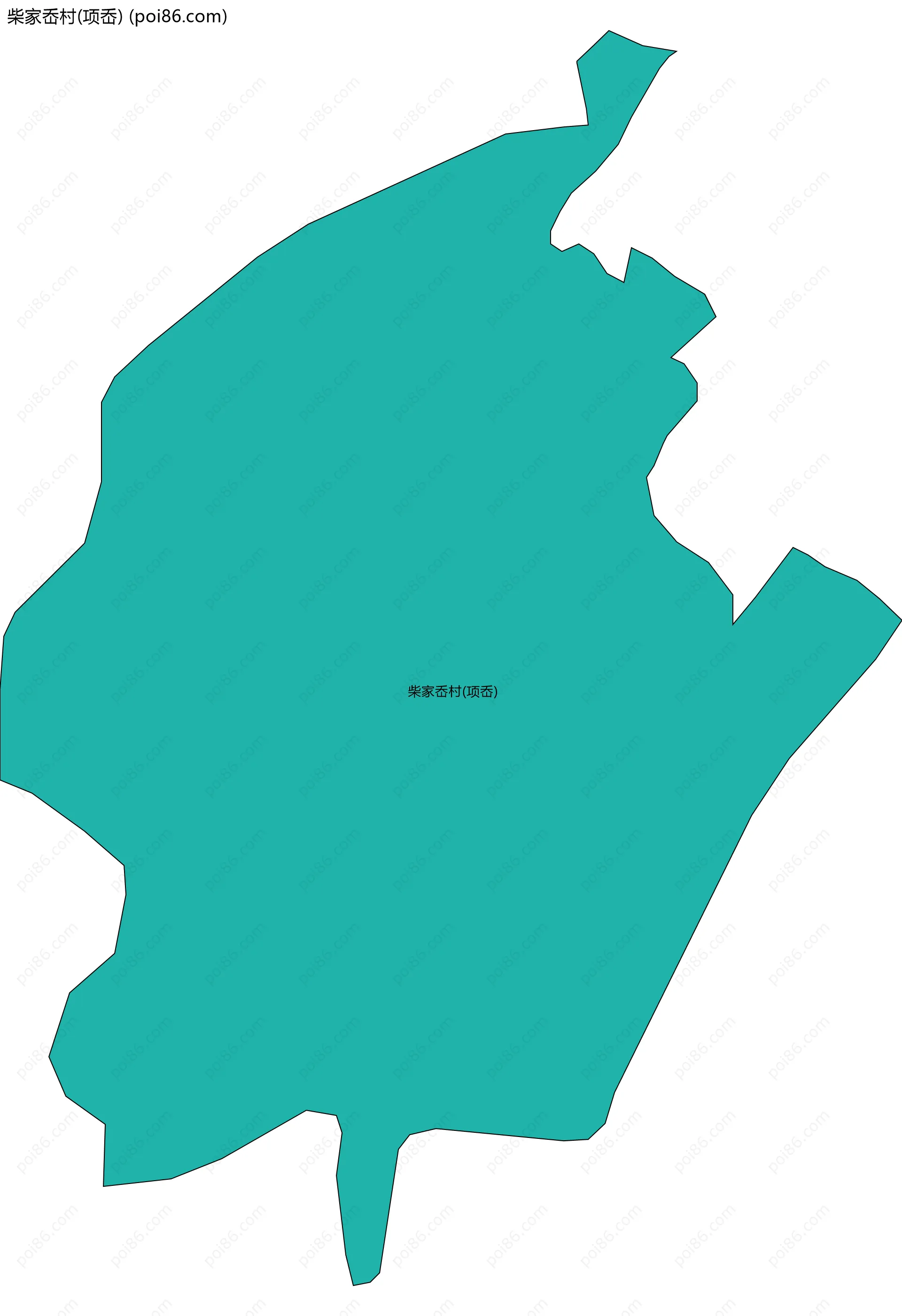 柴家岙村(项岙)边界地图