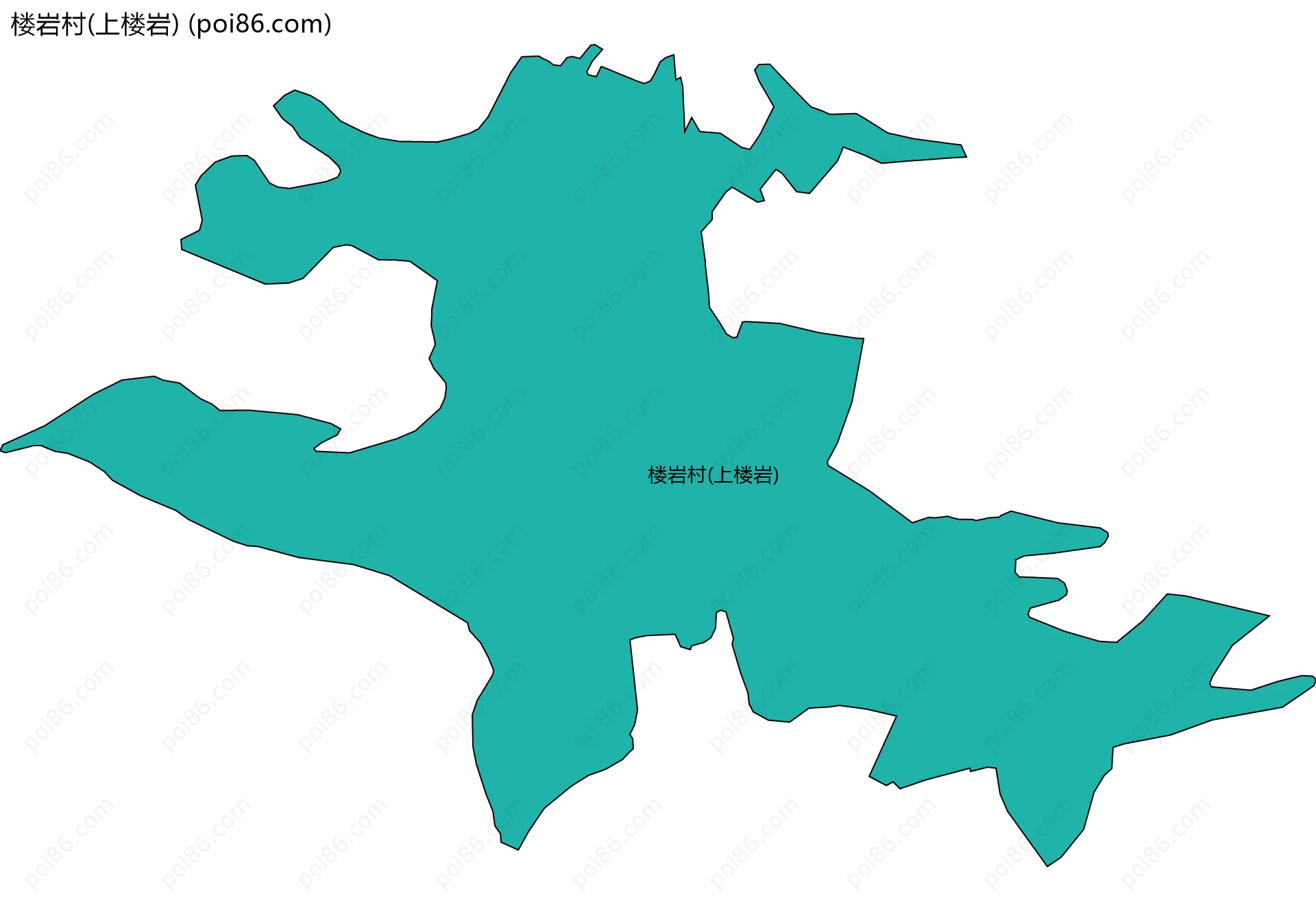 楼岩村(上楼岩)边界地图