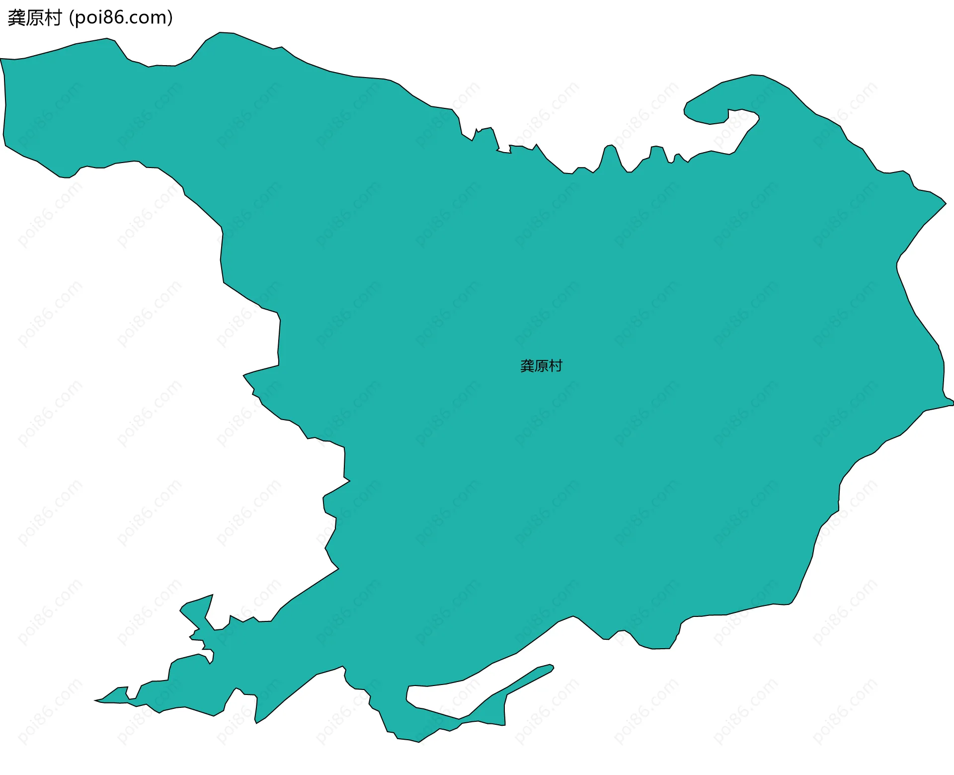 龚原村边界地图