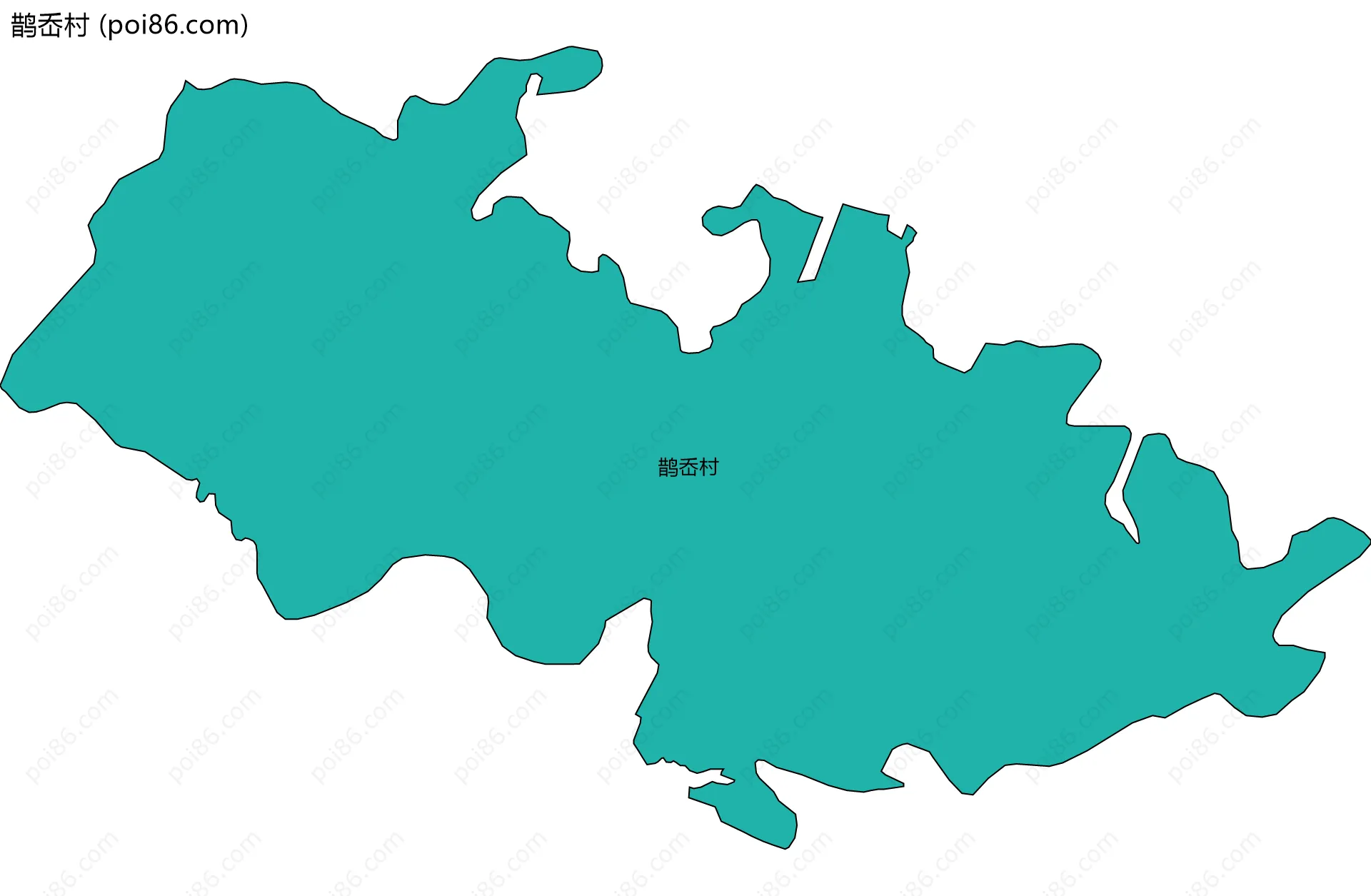 鹊岙村边界地图