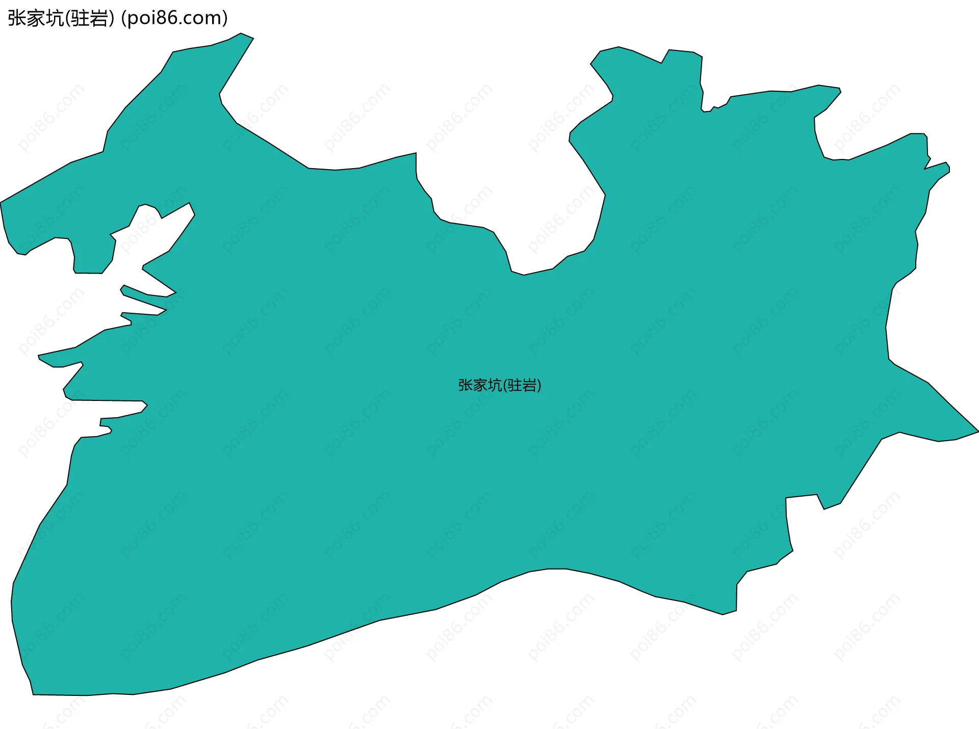 张家坑(驻岩)边界地图
