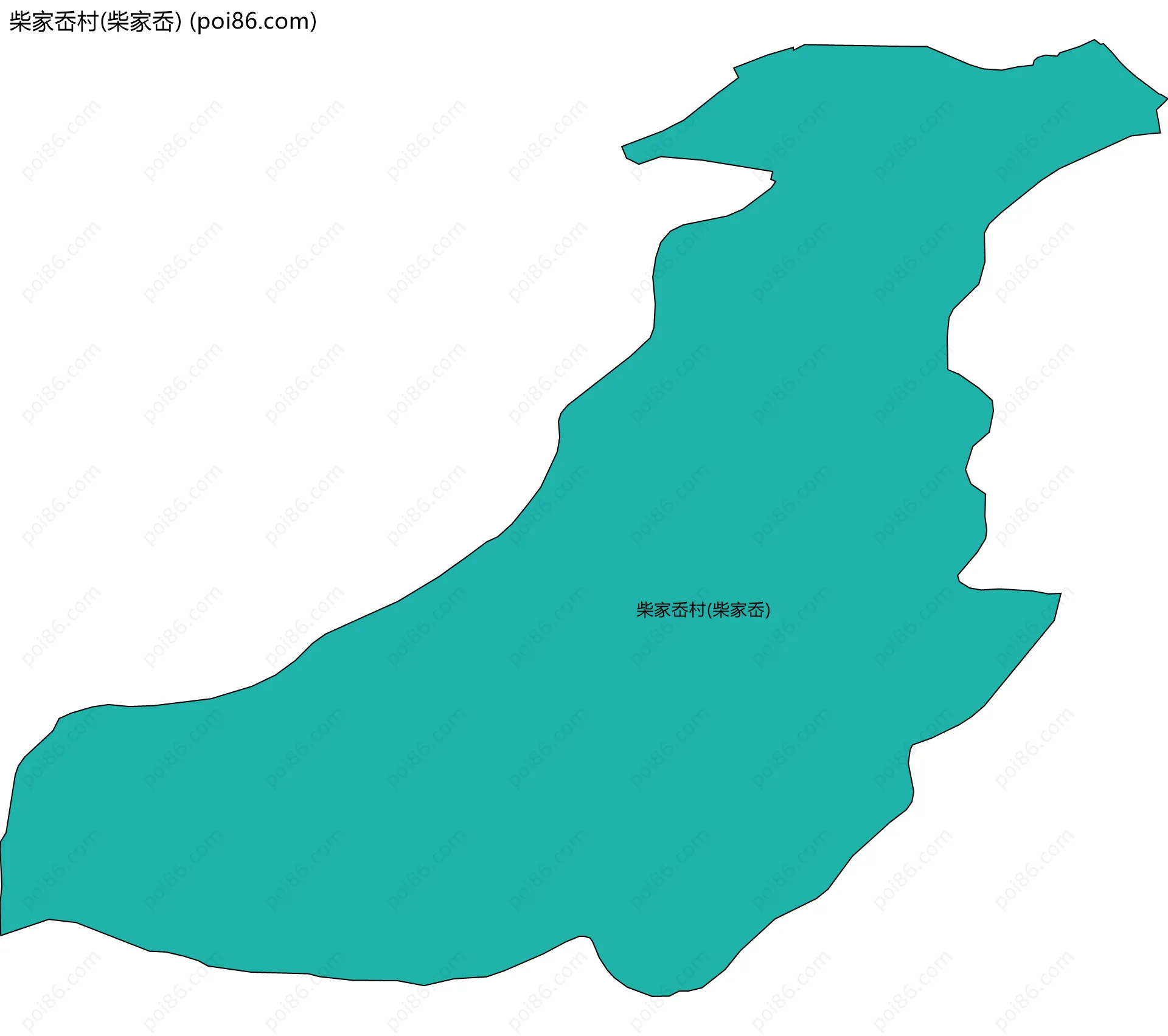 柴家岙村(柴家岙)边界地图