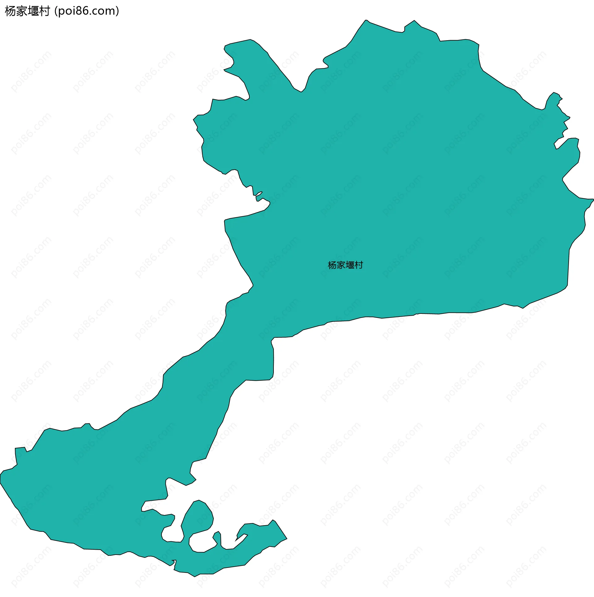 杨家堰村边界地图