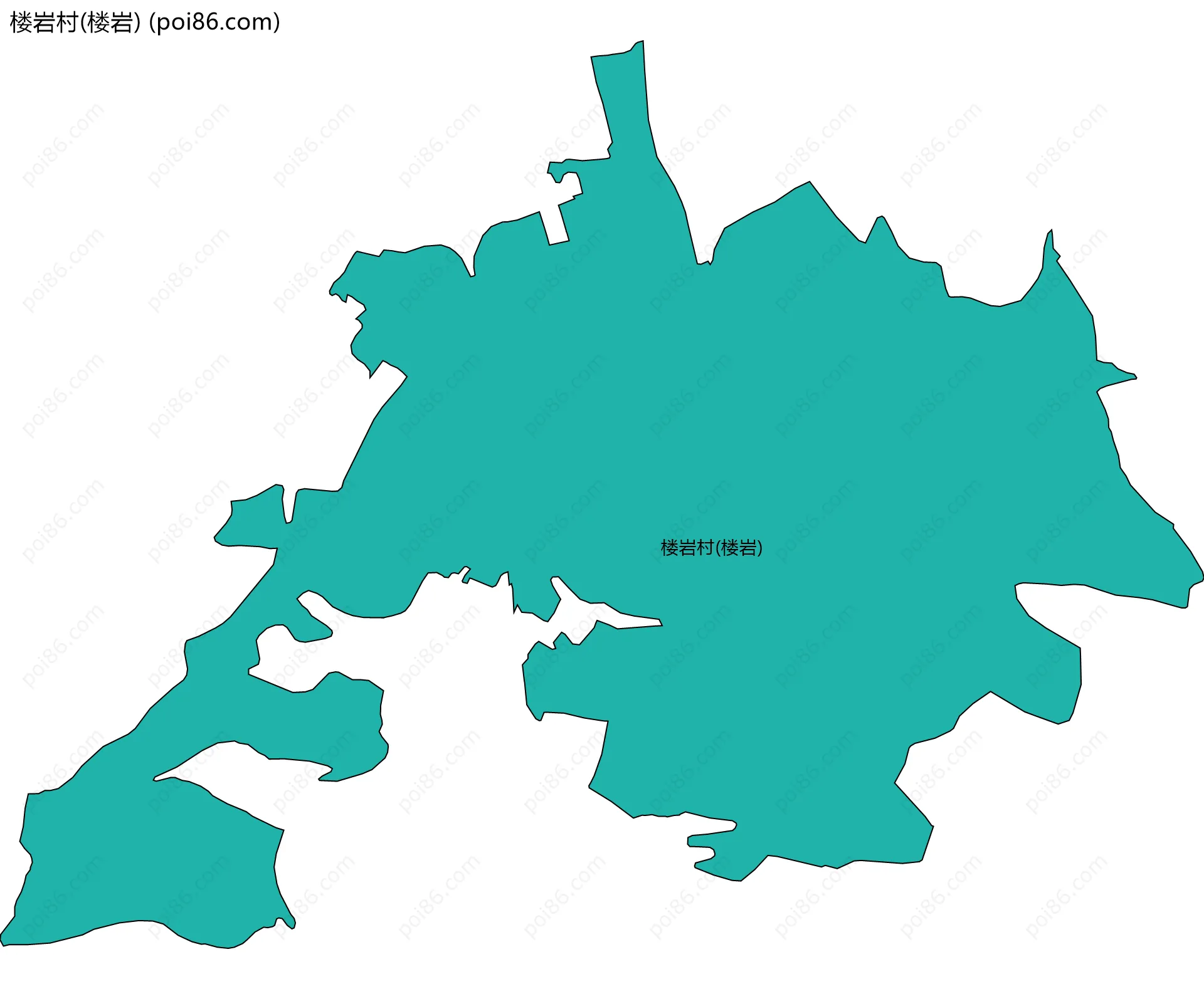 楼岩村(楼岩)边界地图