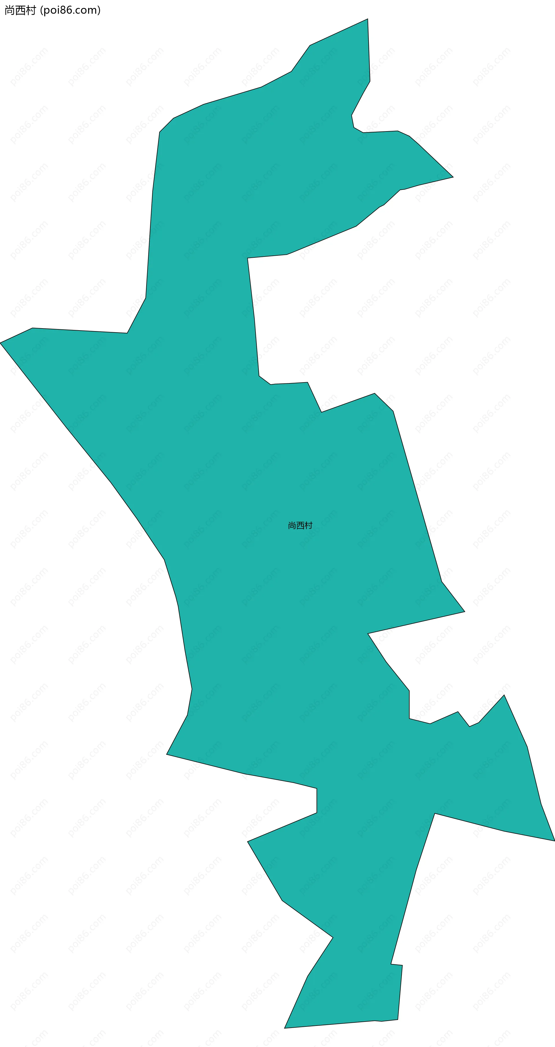 尚西村边界地图