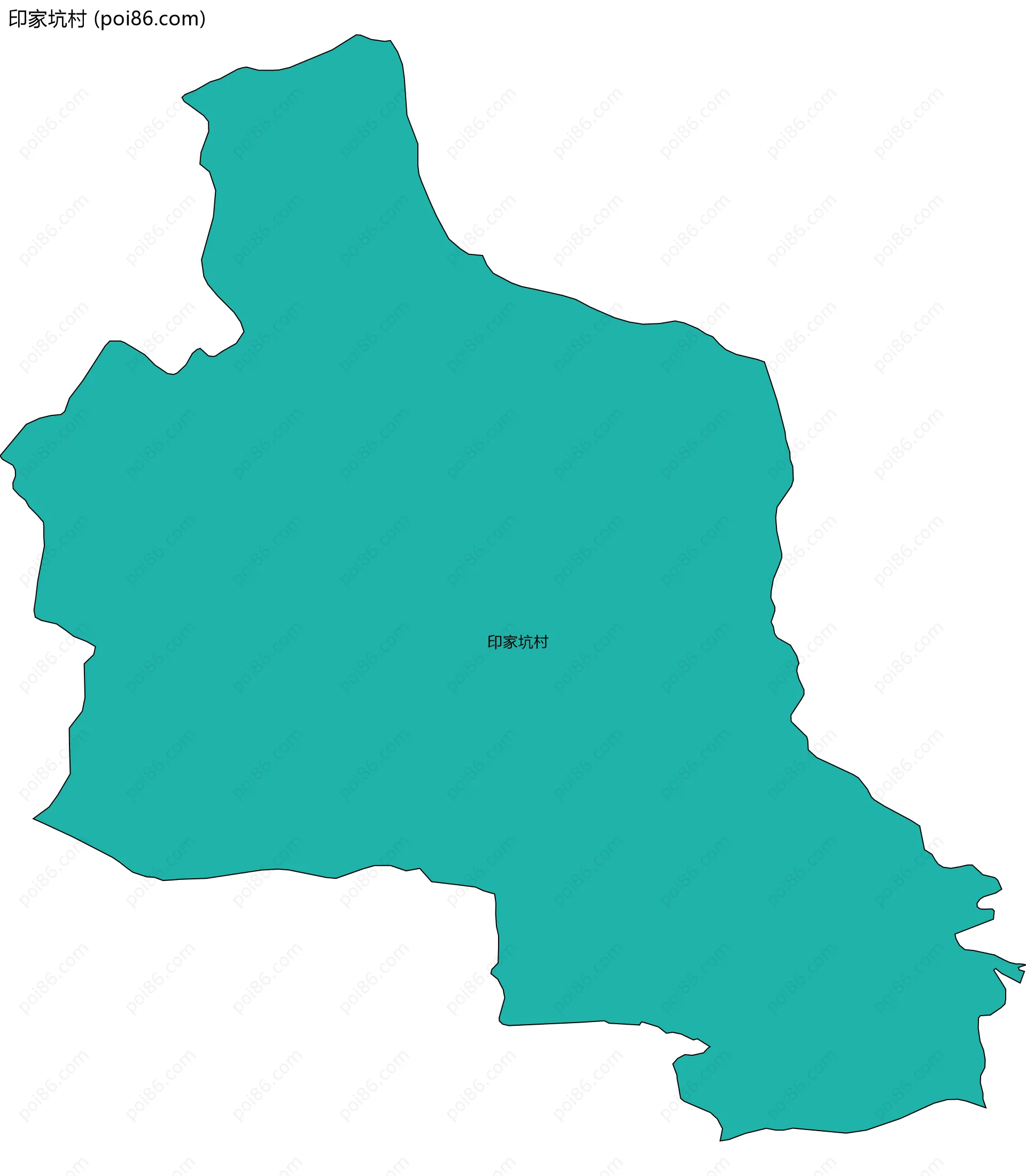 印家坑村边界地图