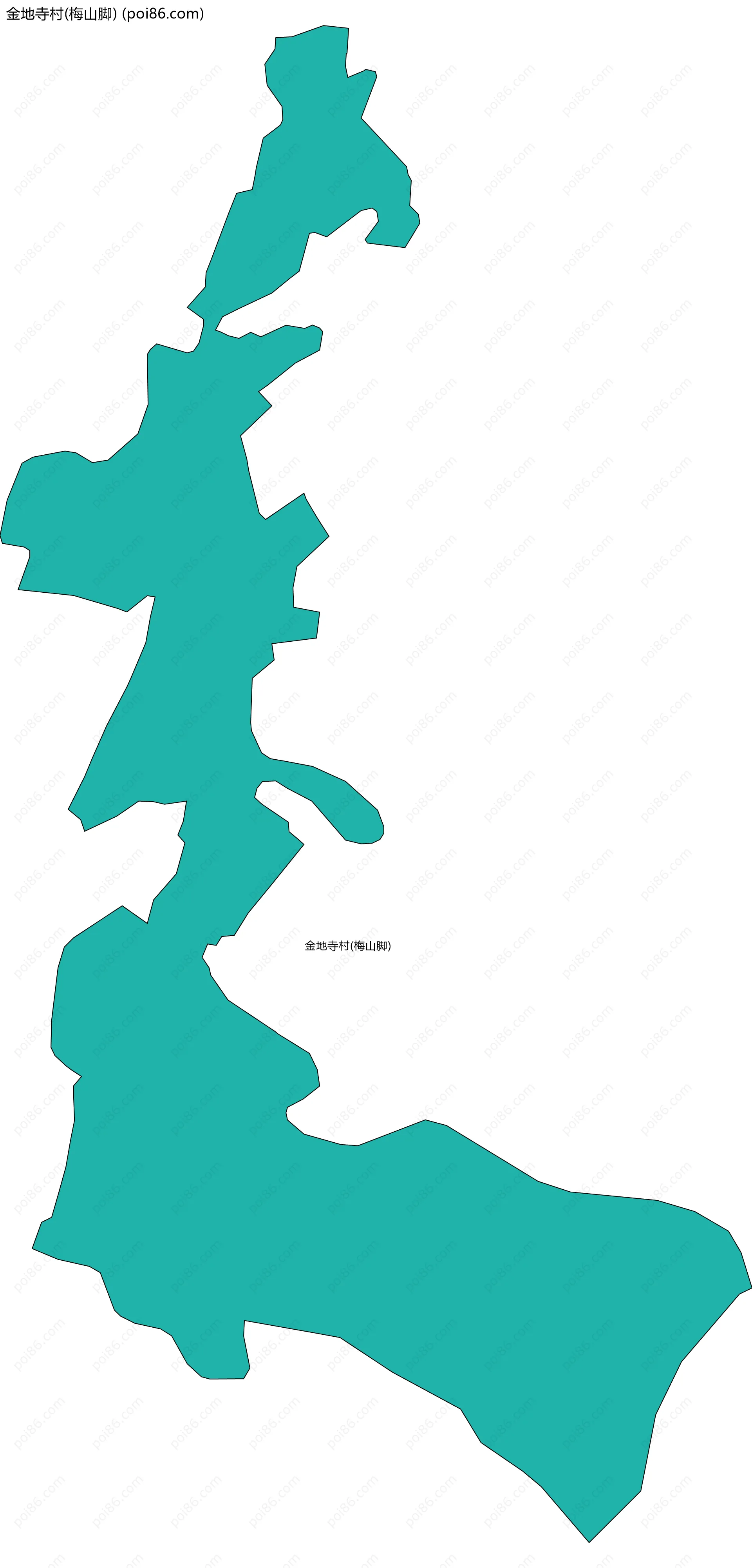 金地寺村(梅山脚)边界地图