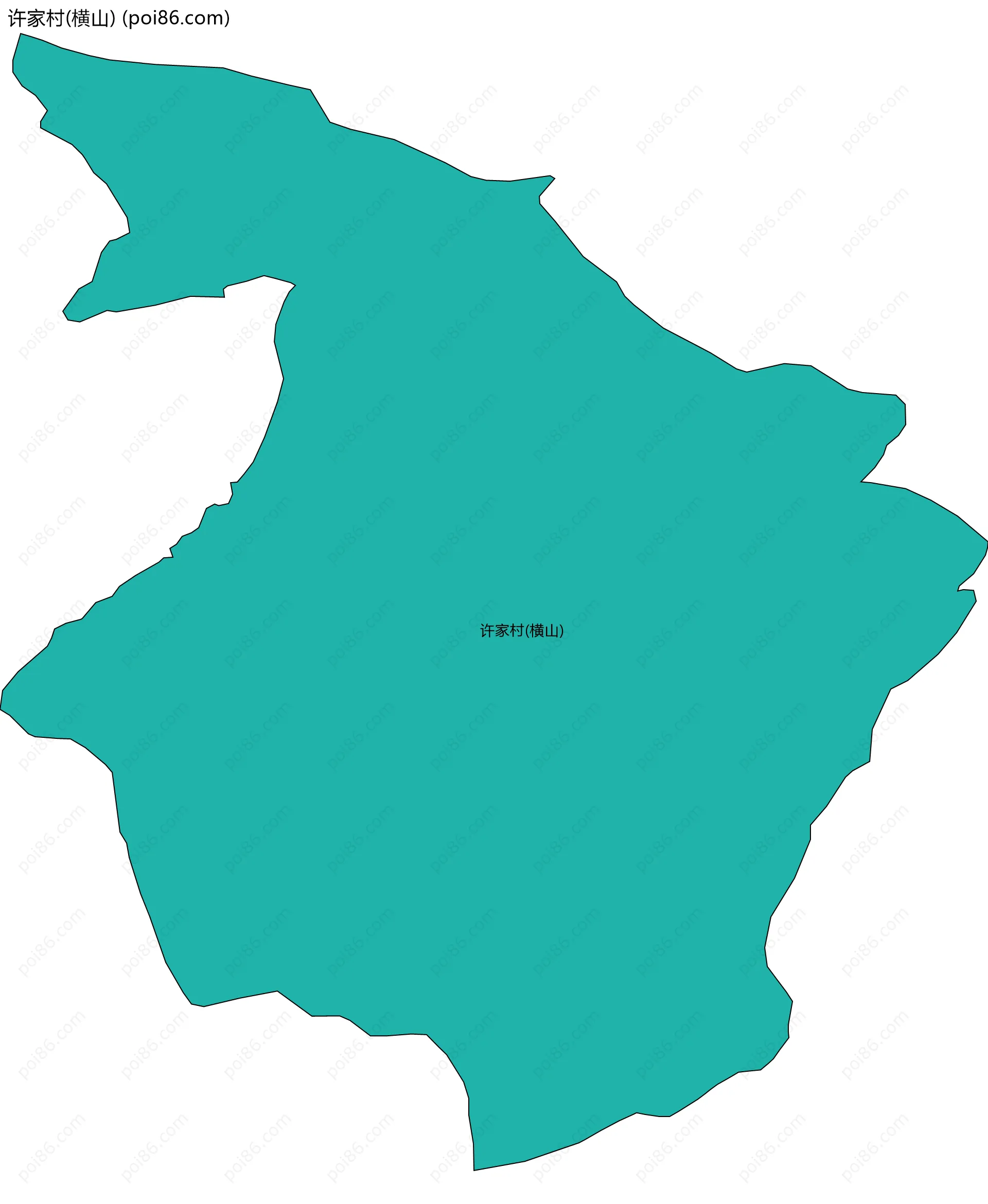 许家村(横山)边界地图