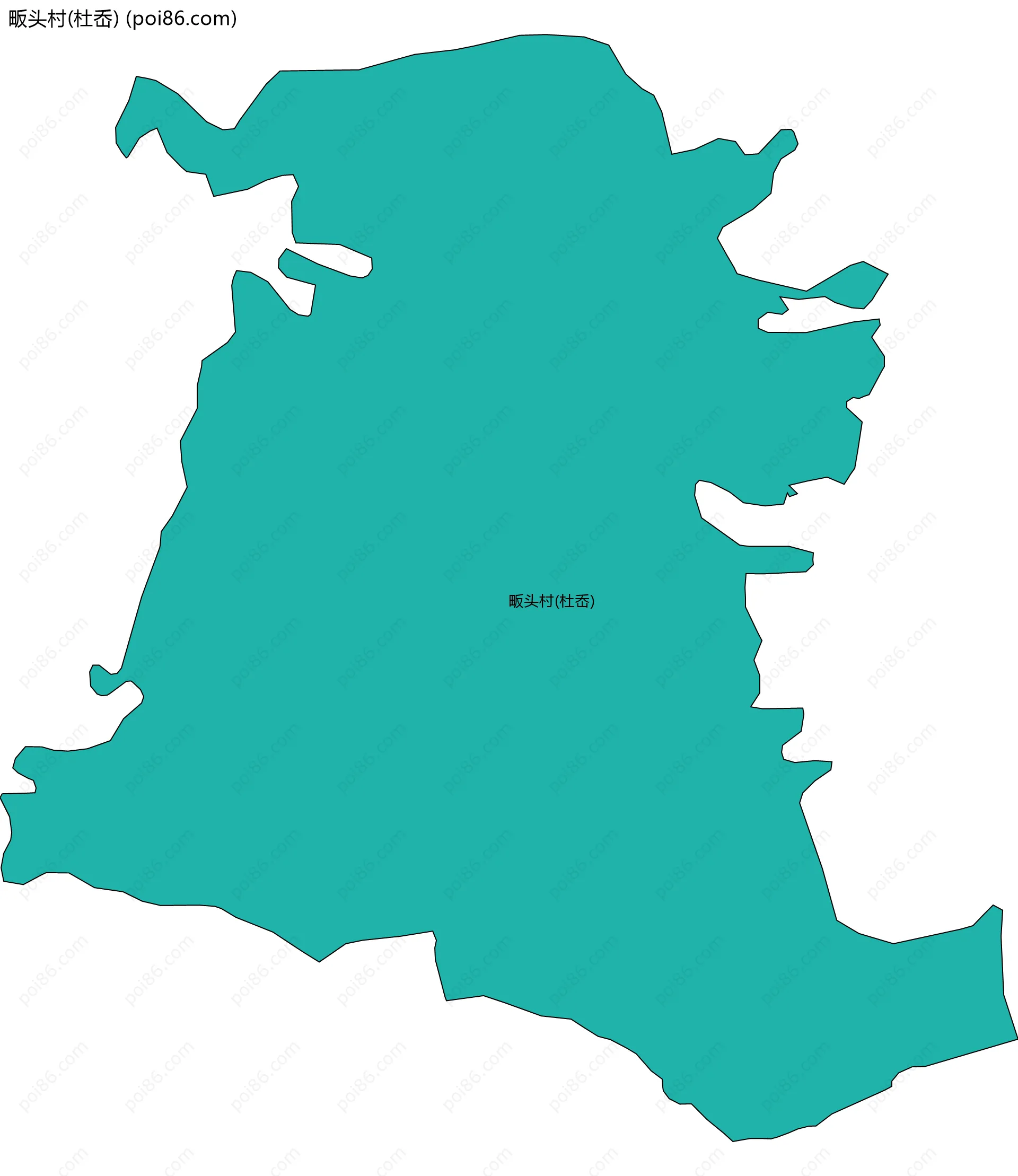 畈头村(杜岙)边界地图