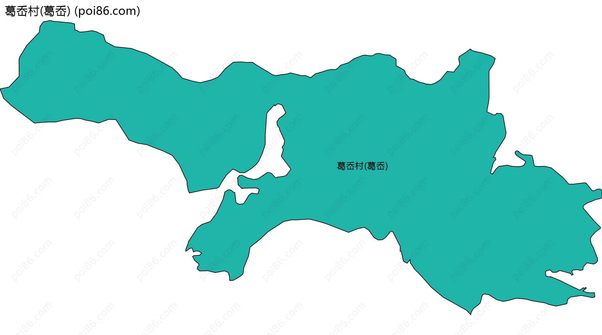葛岙村(葛岙)边界地图