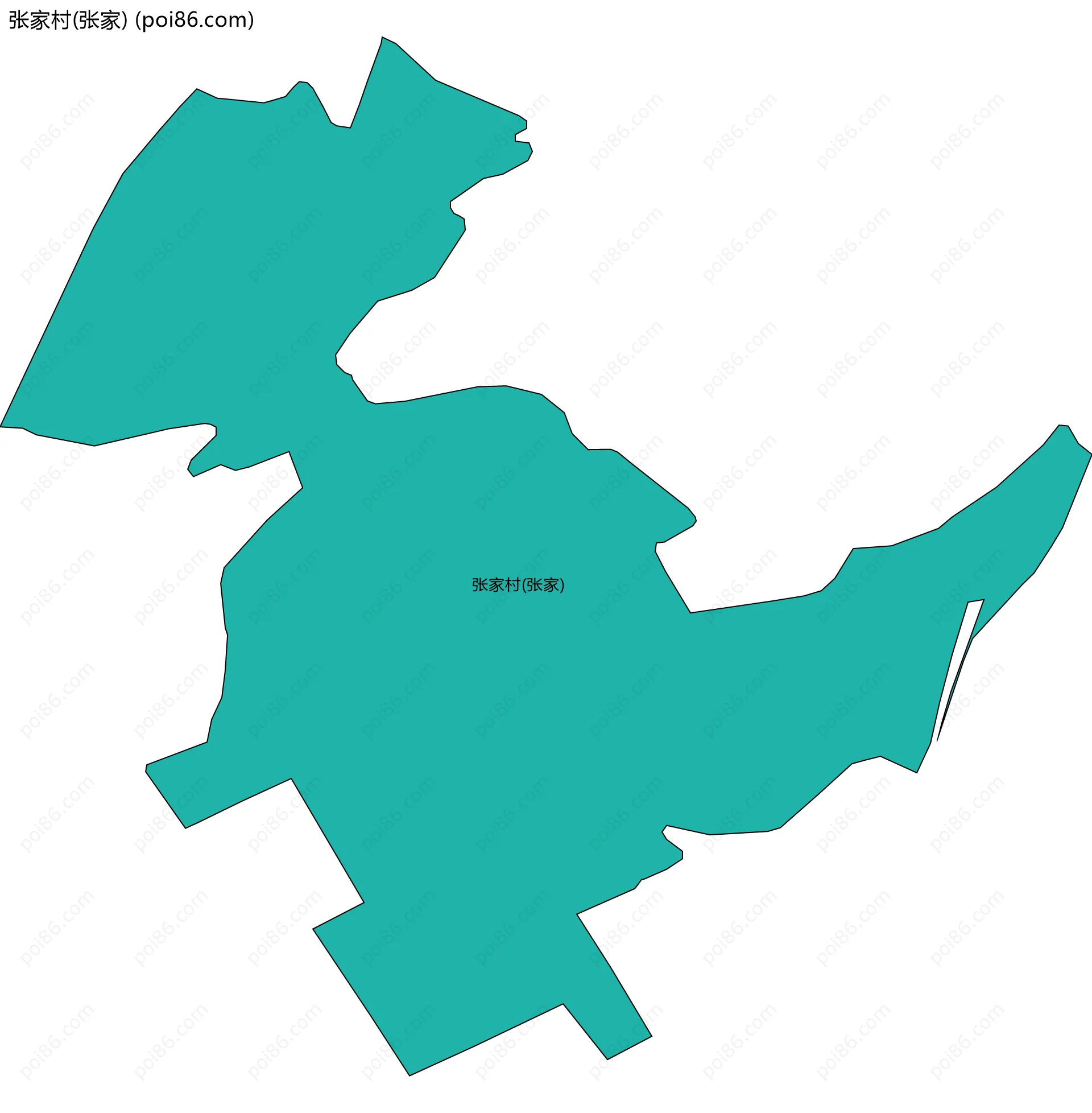 张家村(张家)边界地图