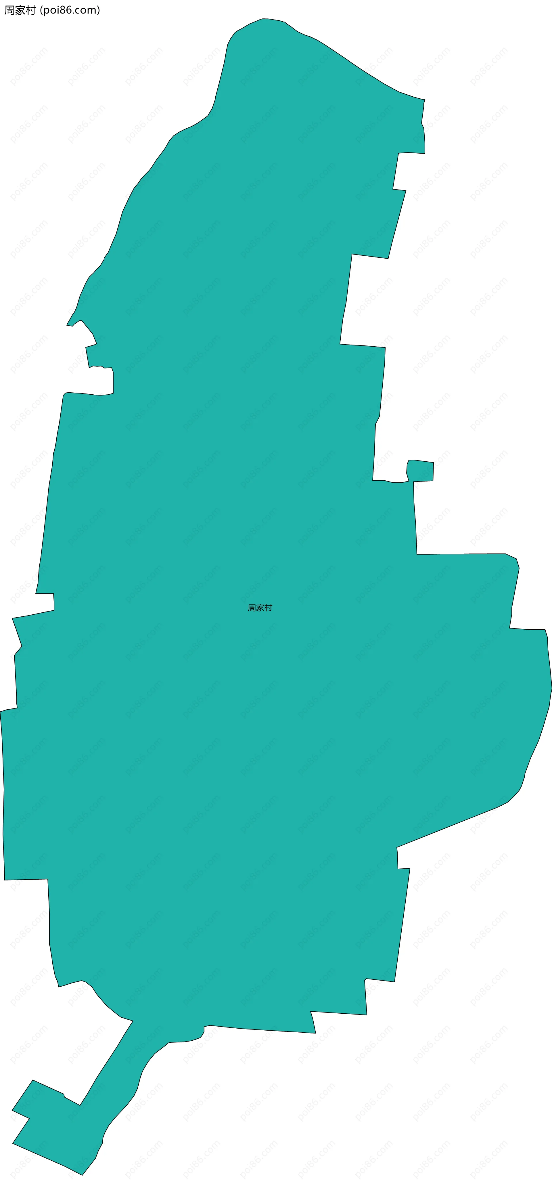 周家村边界地图