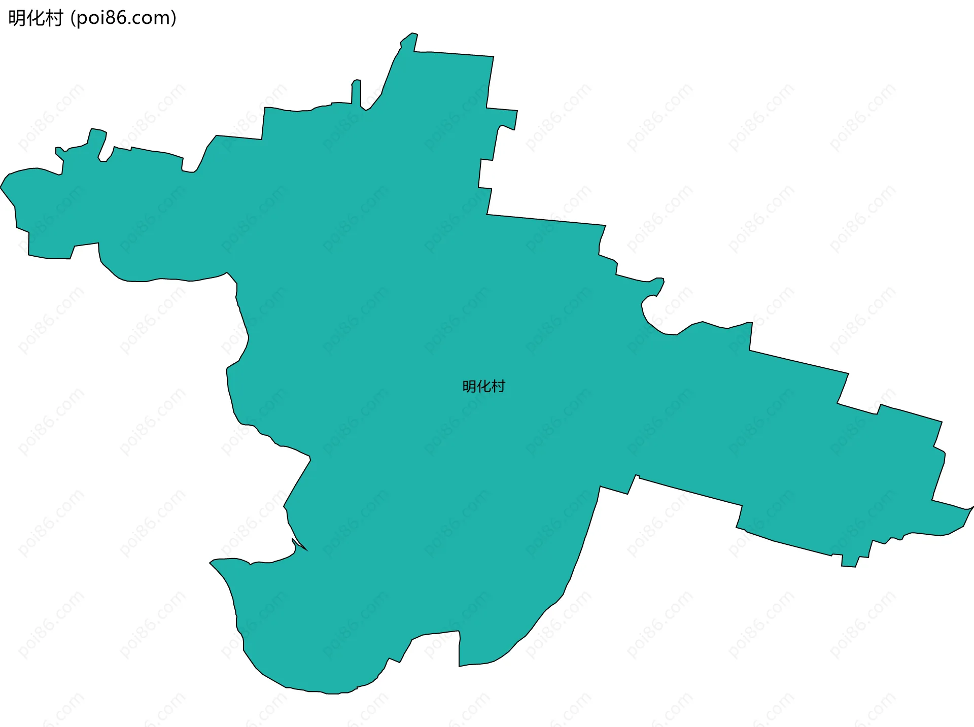 明化村边界地图