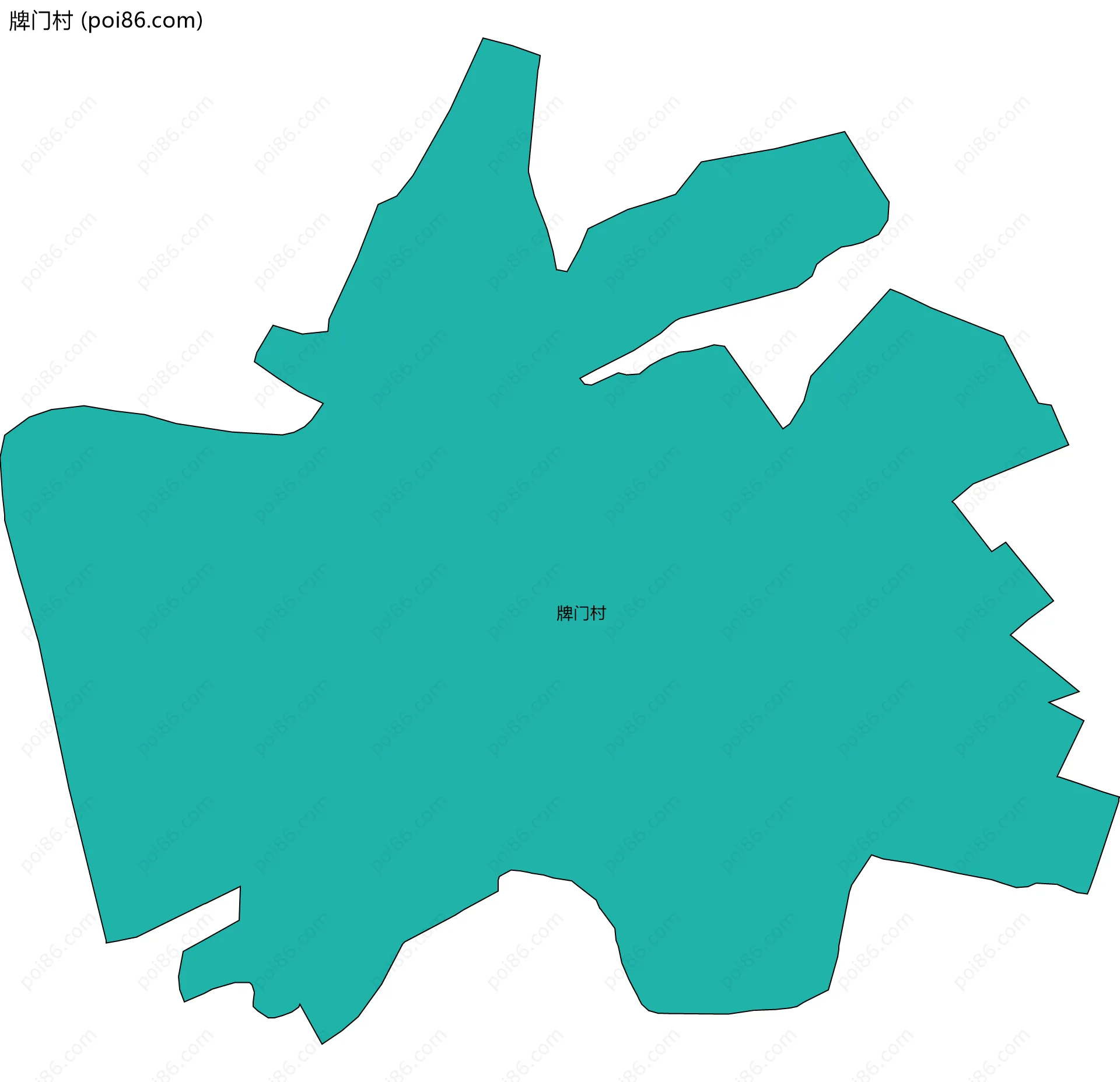 牌门村边界地图