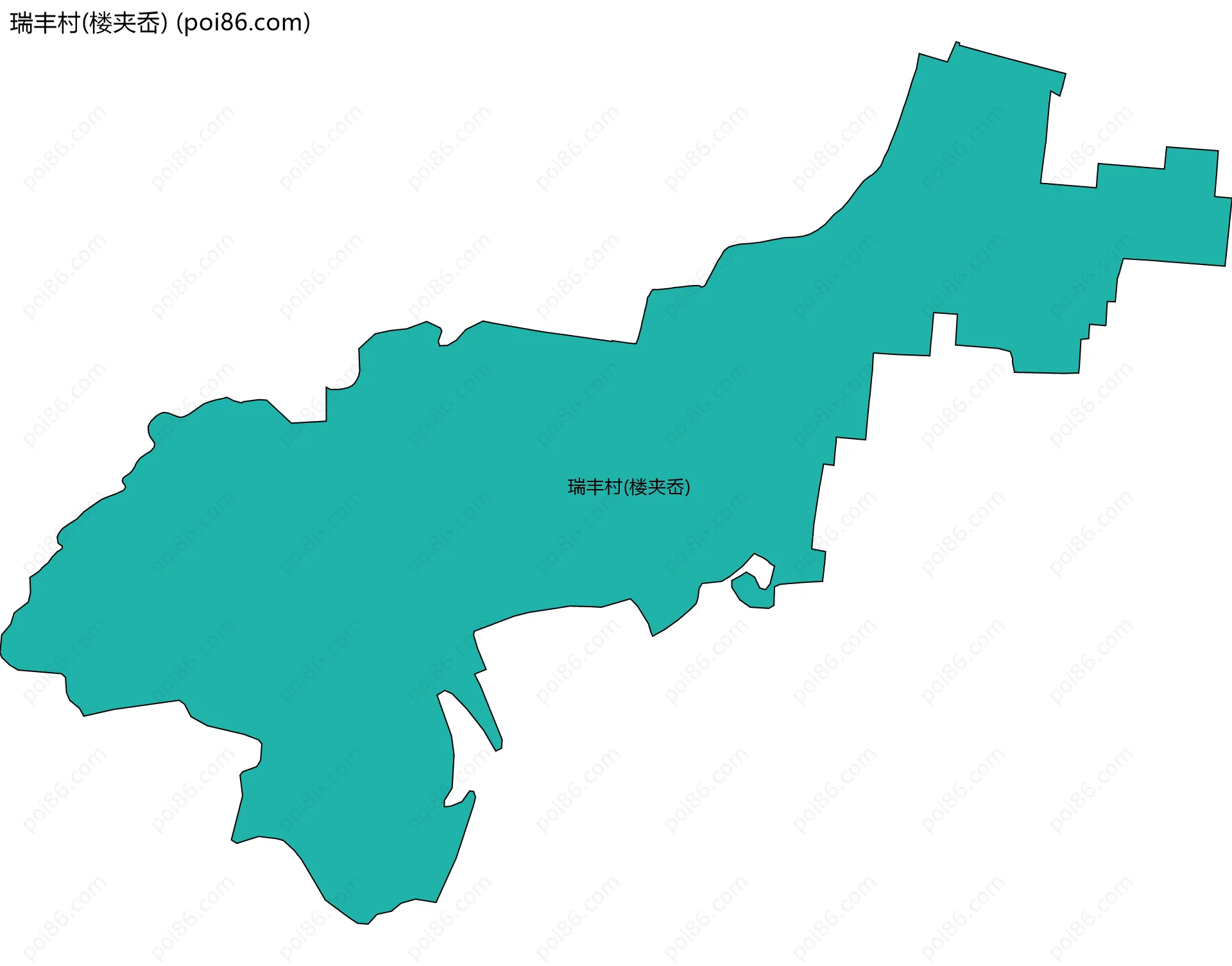 瑞丰村(楼夹岙)边界地图