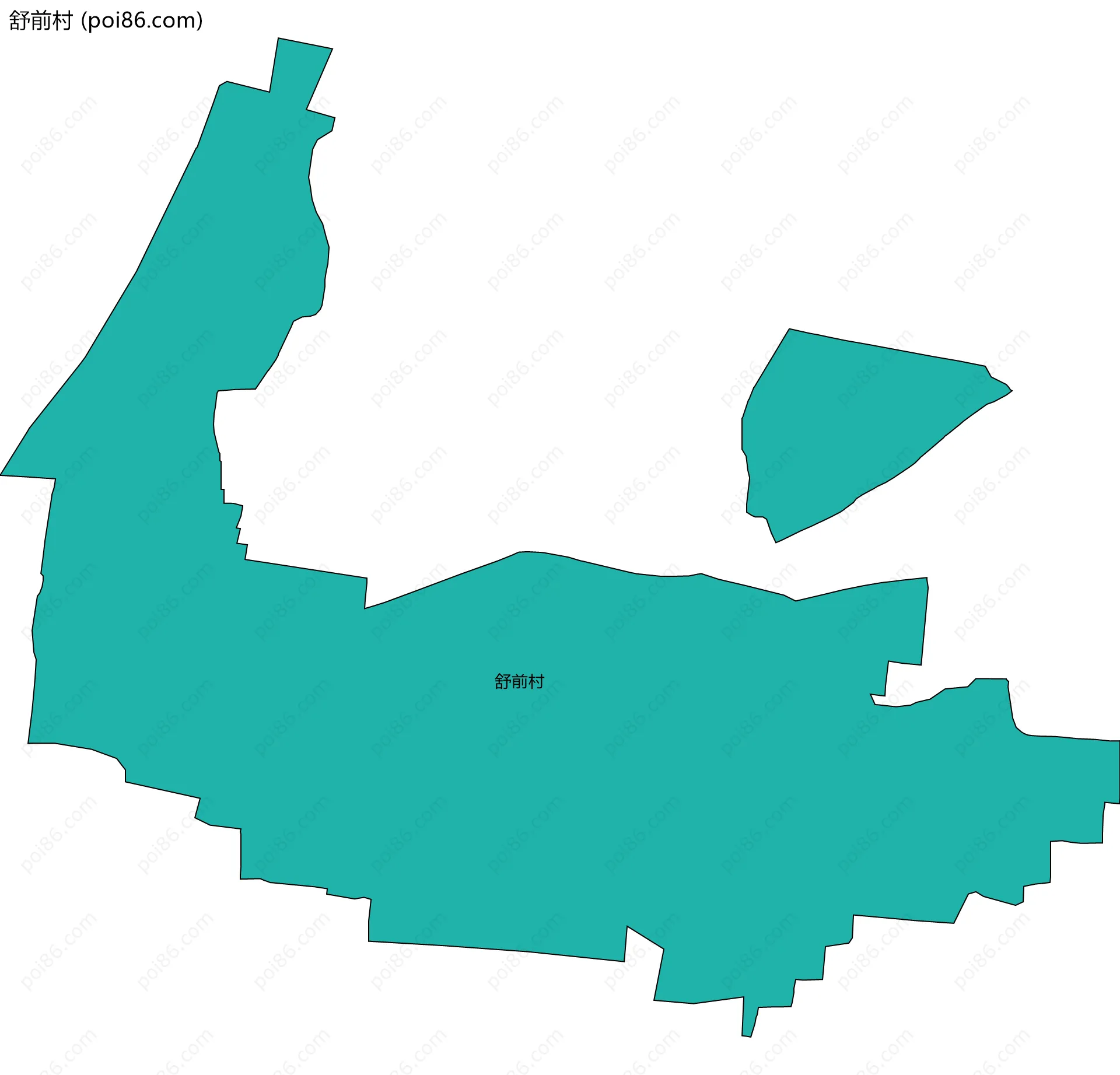 舒前村边界地图