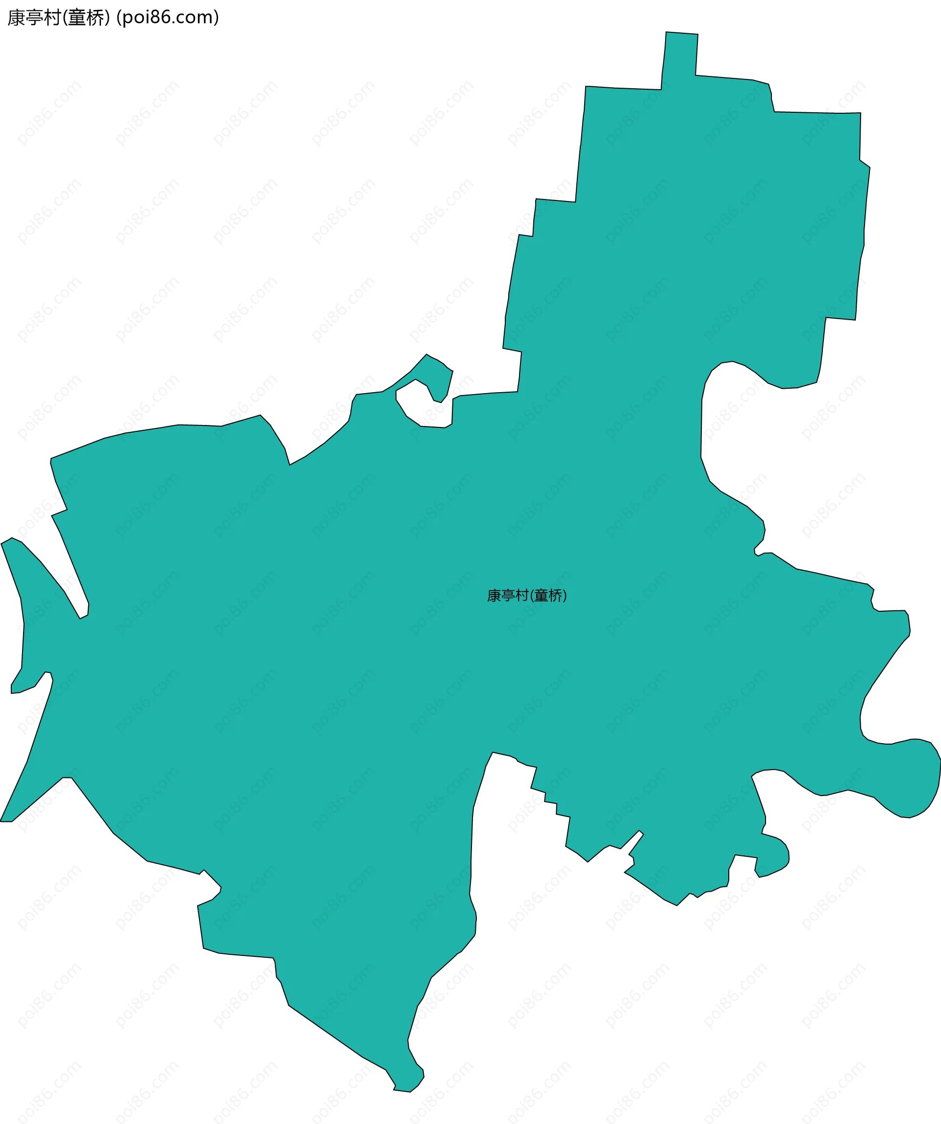 康亭村(童桥)边界地图