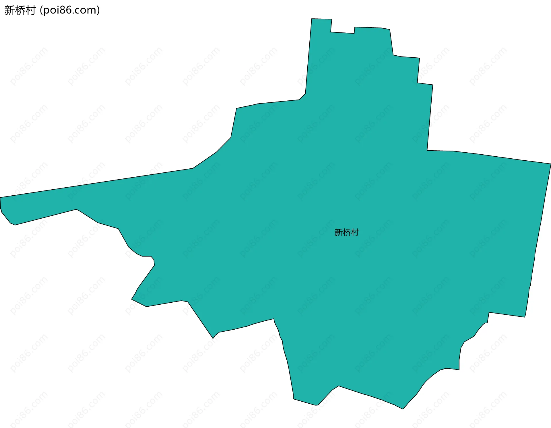 新桥村边界地图