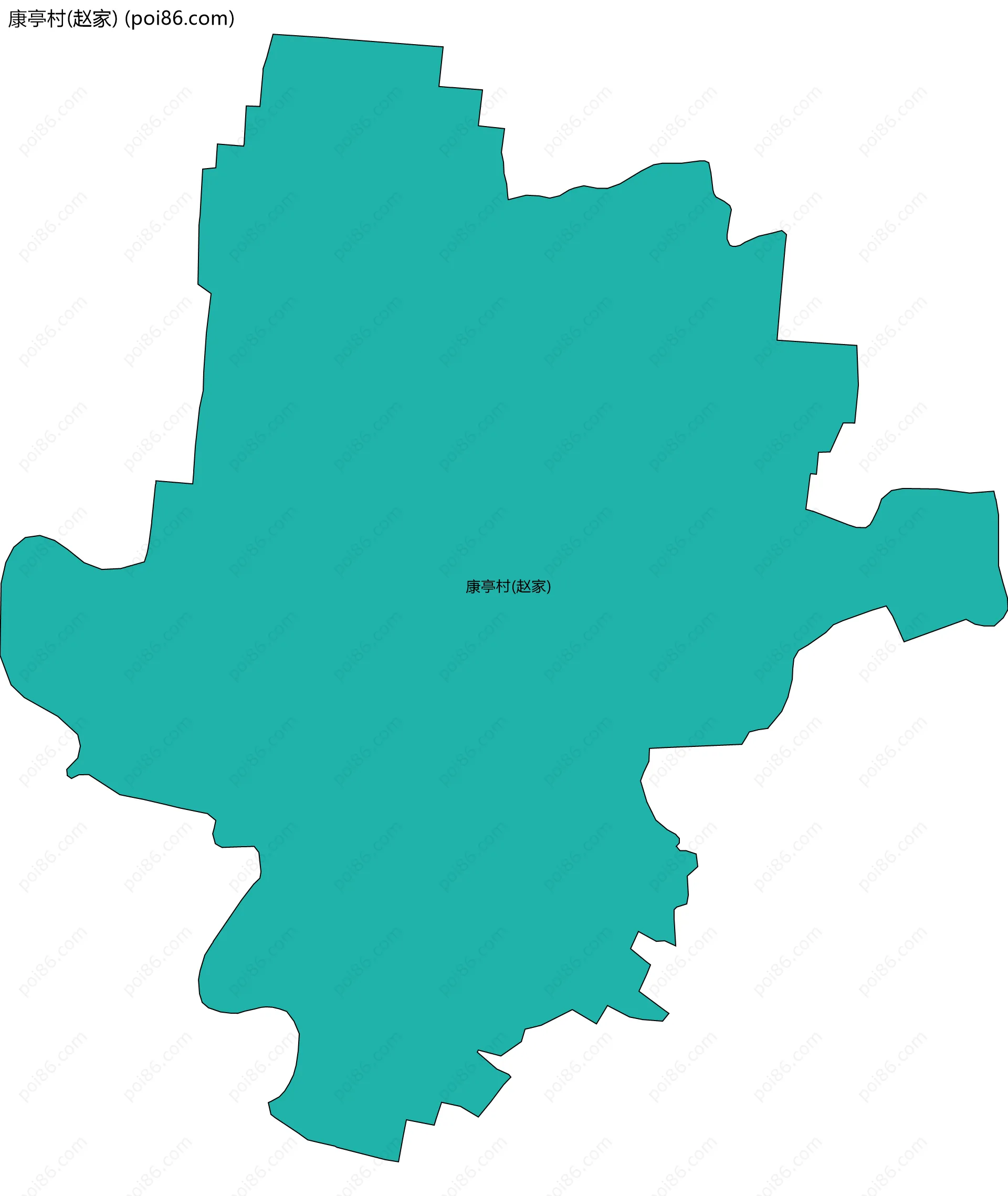 康亭村(赵家)边界地图