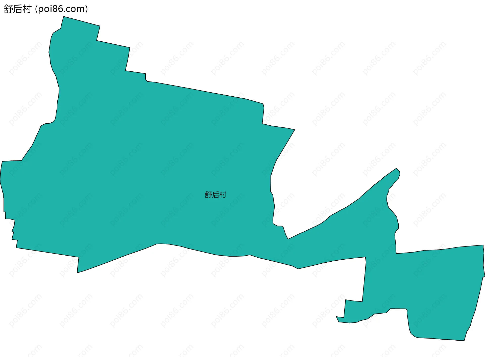 舒后村边界地图