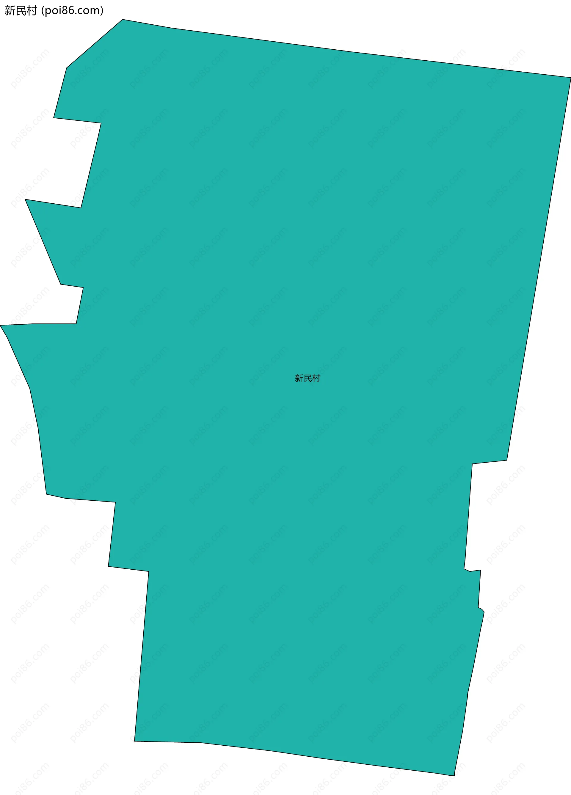 新民村边界地图