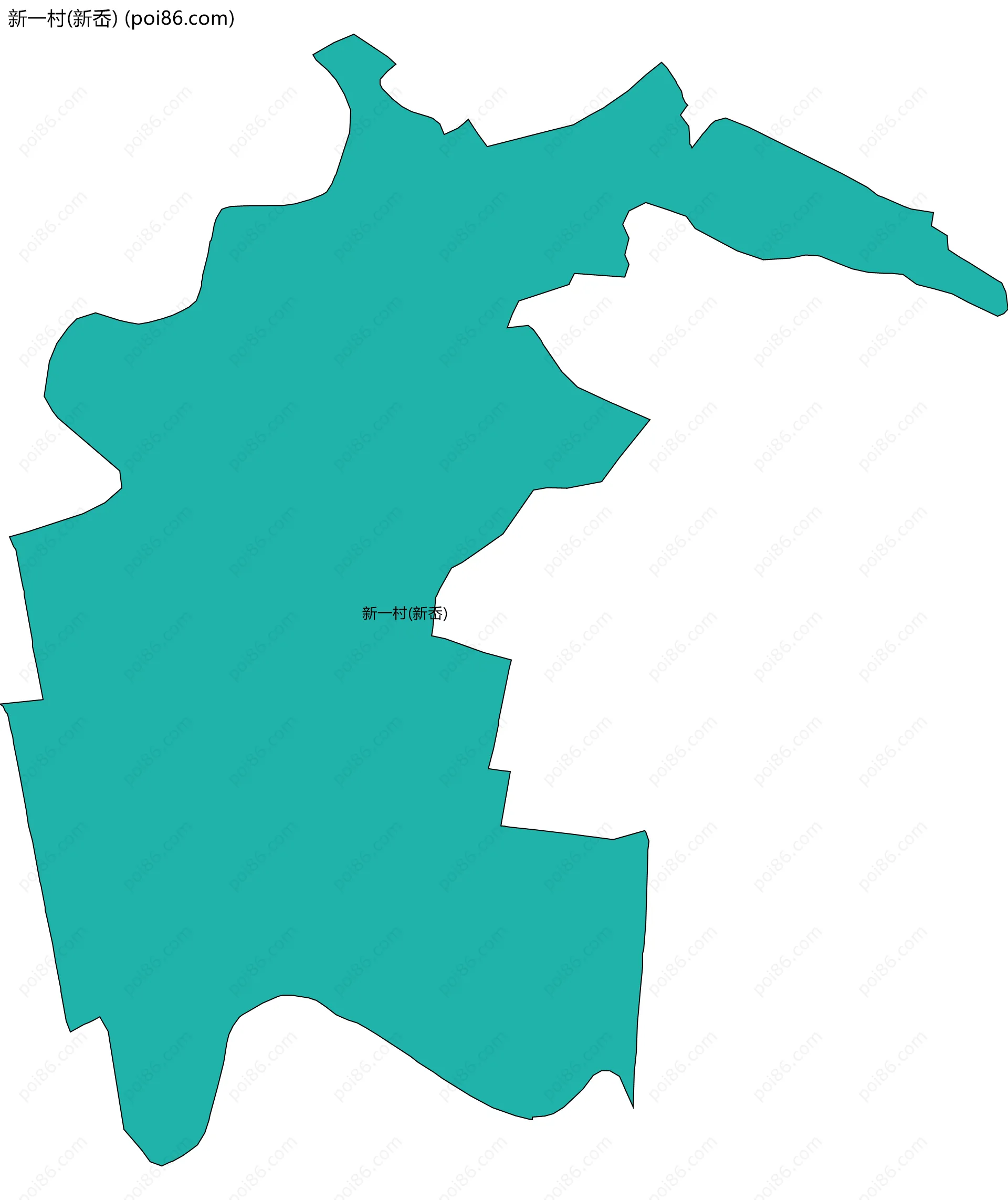 新一村(新岙)边界地图