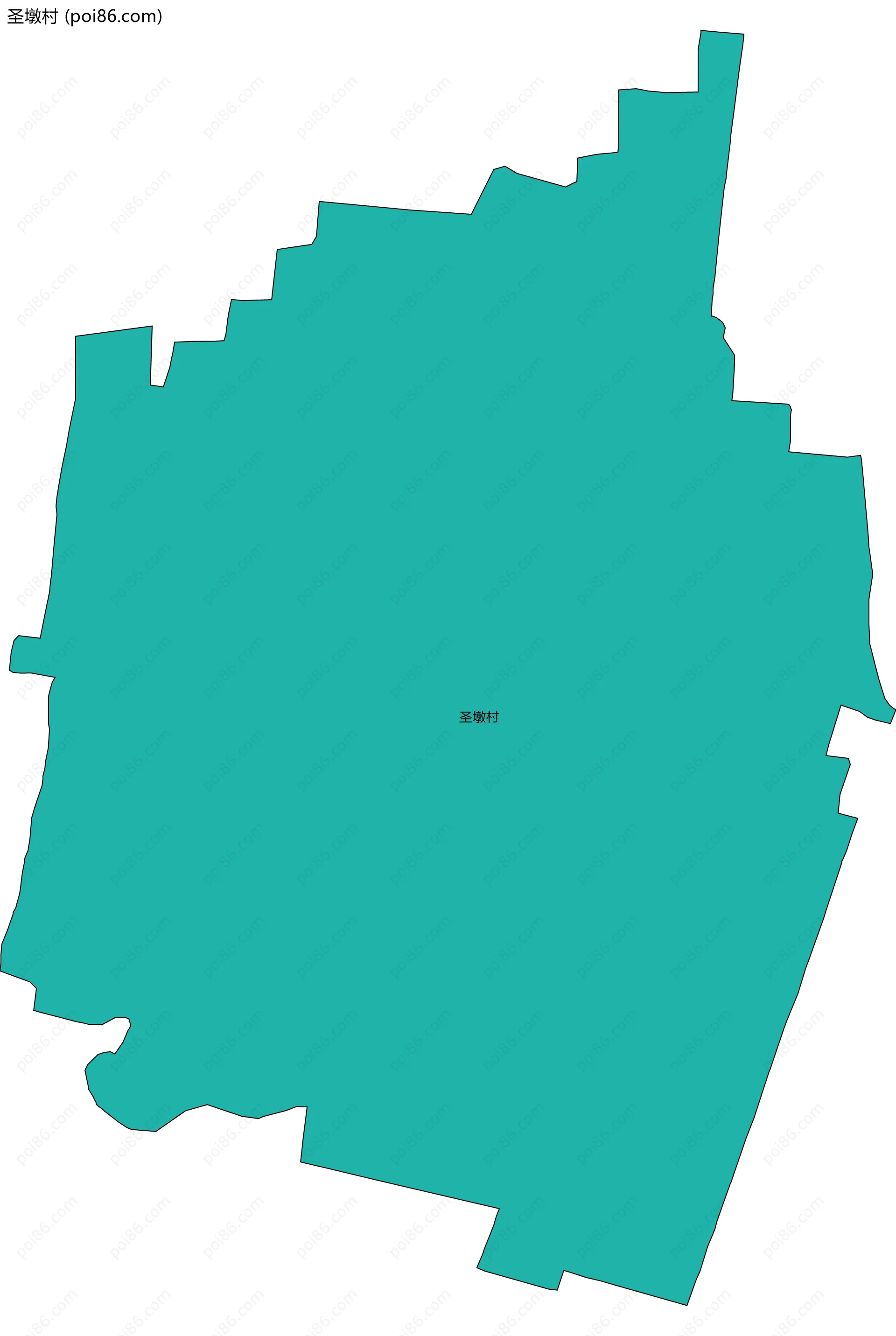 圣墩村边界地图