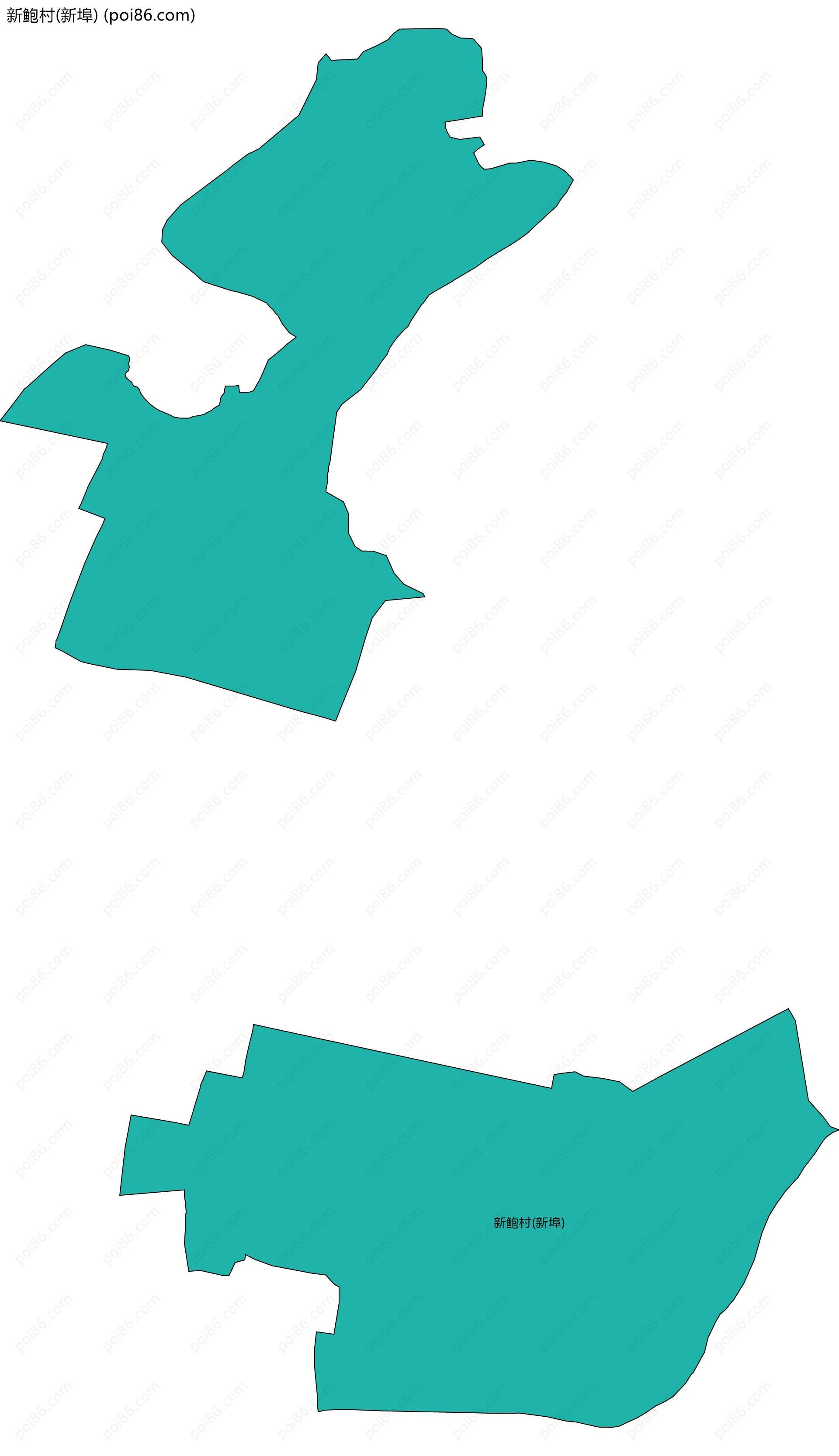 新鲍村(新埠)边界地图