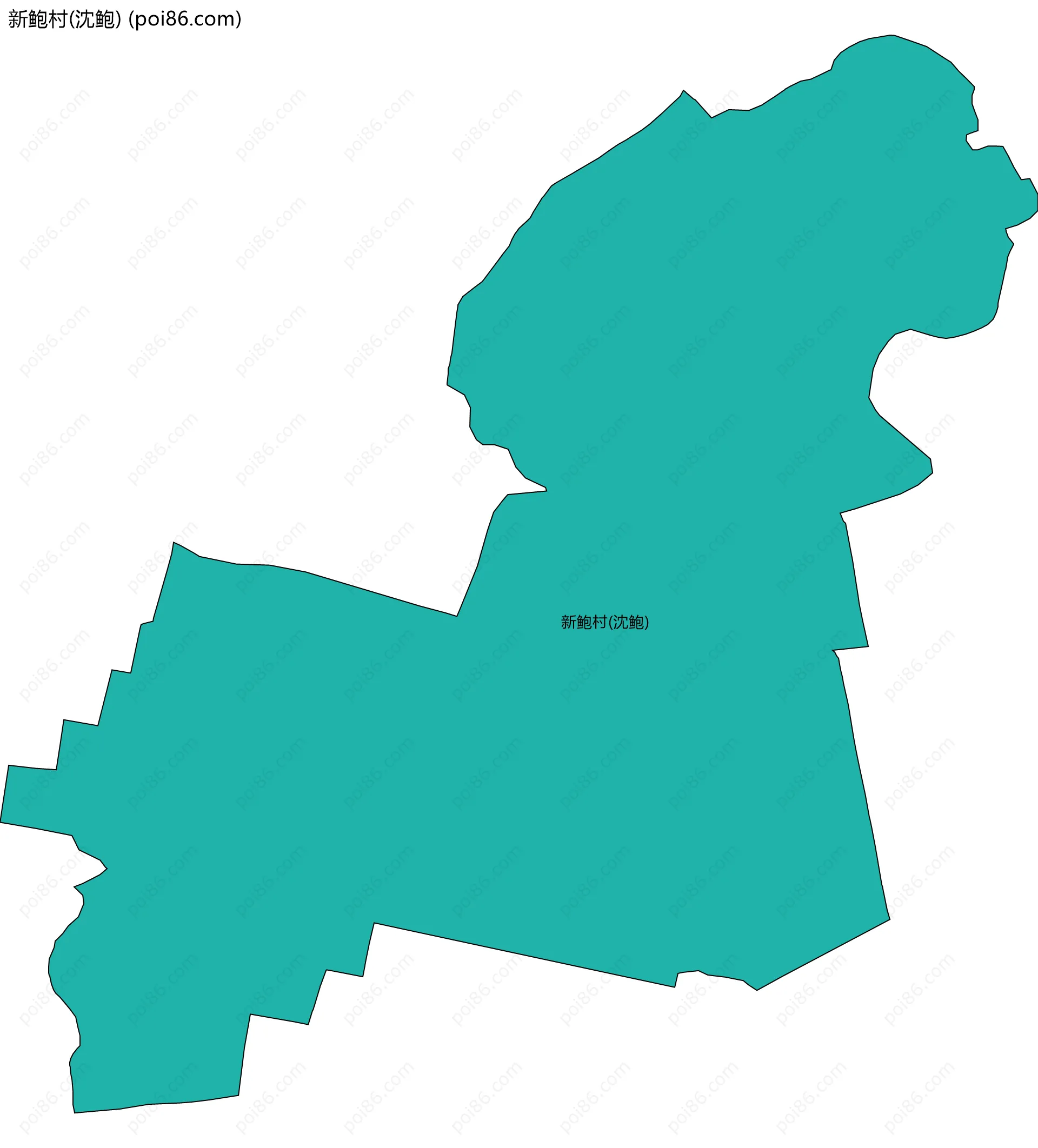 新鲍村(沈鲍)边界地图