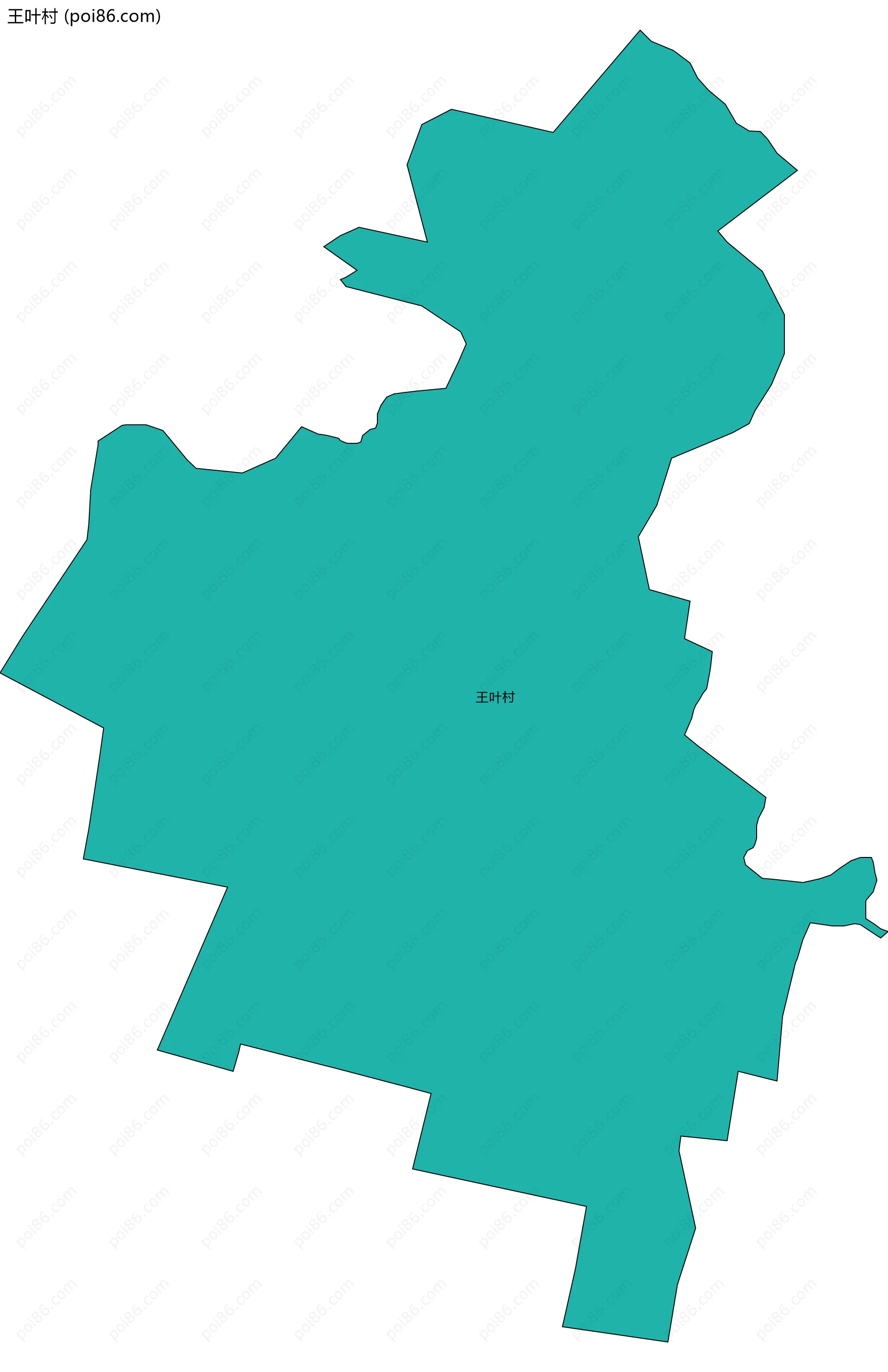 王叶村边界地图