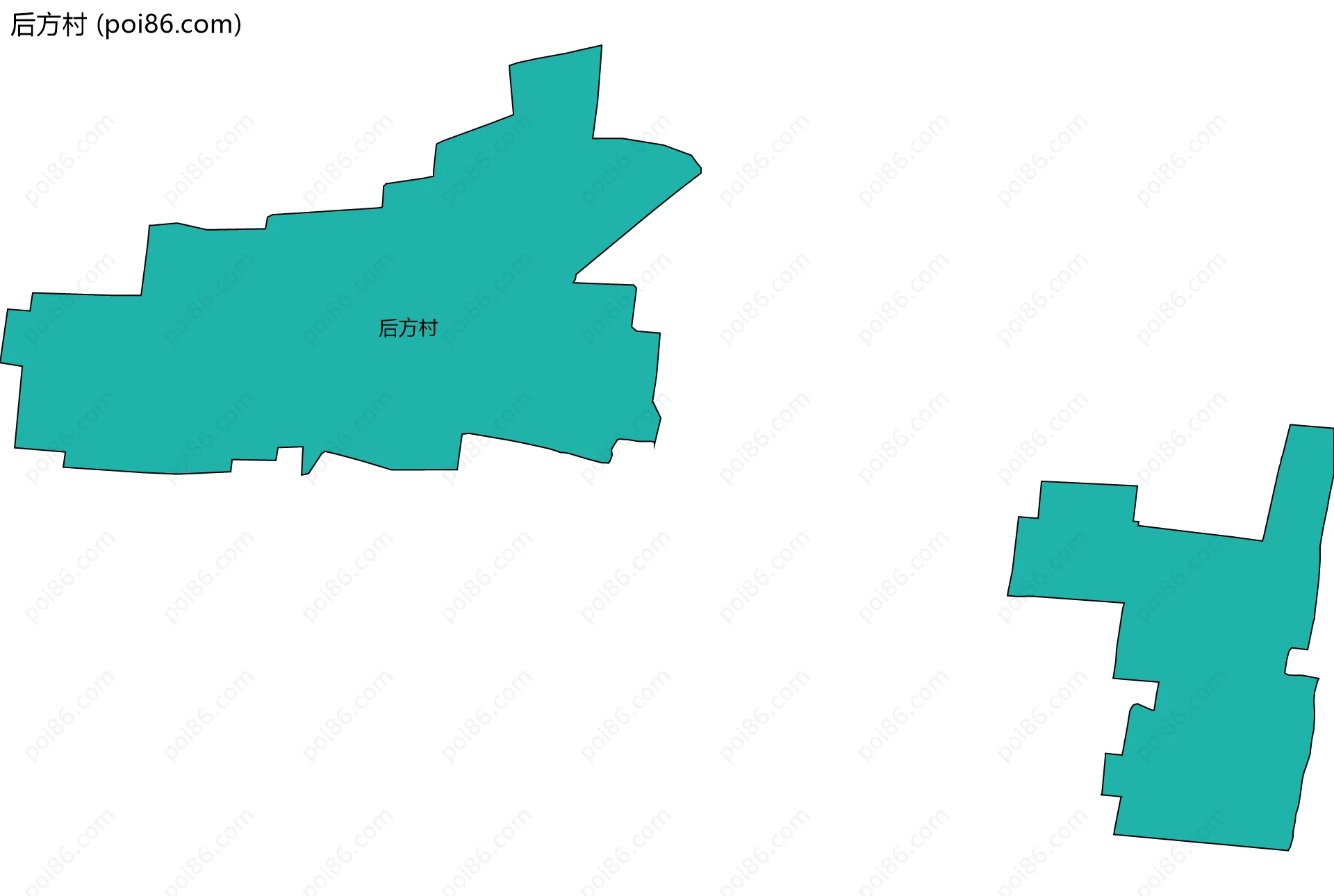 后方村边界地图