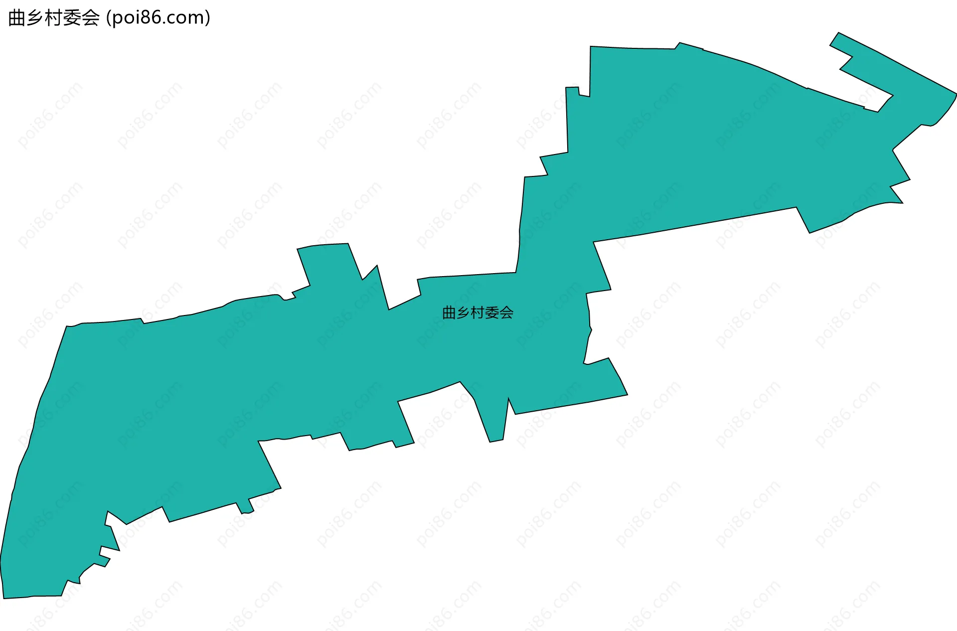 曲乡村委会边界地图