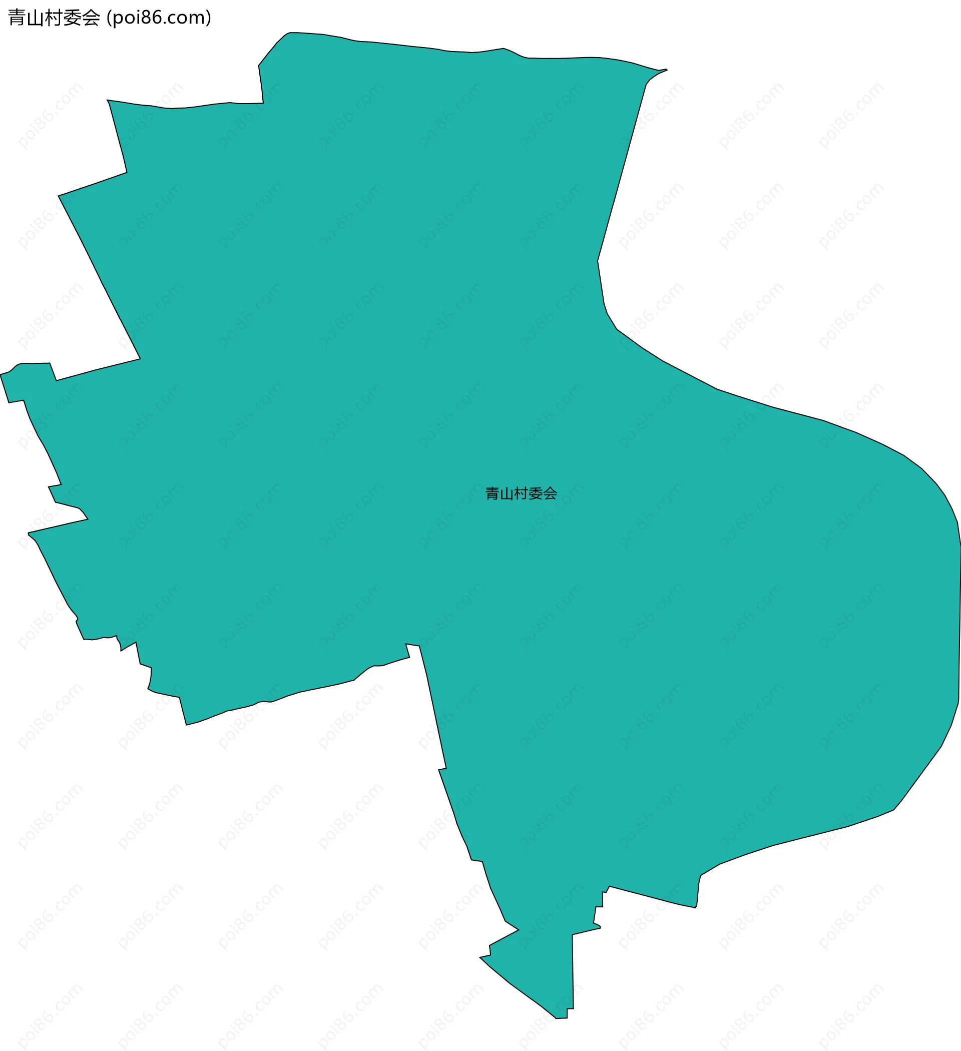 青山村委会边界地图